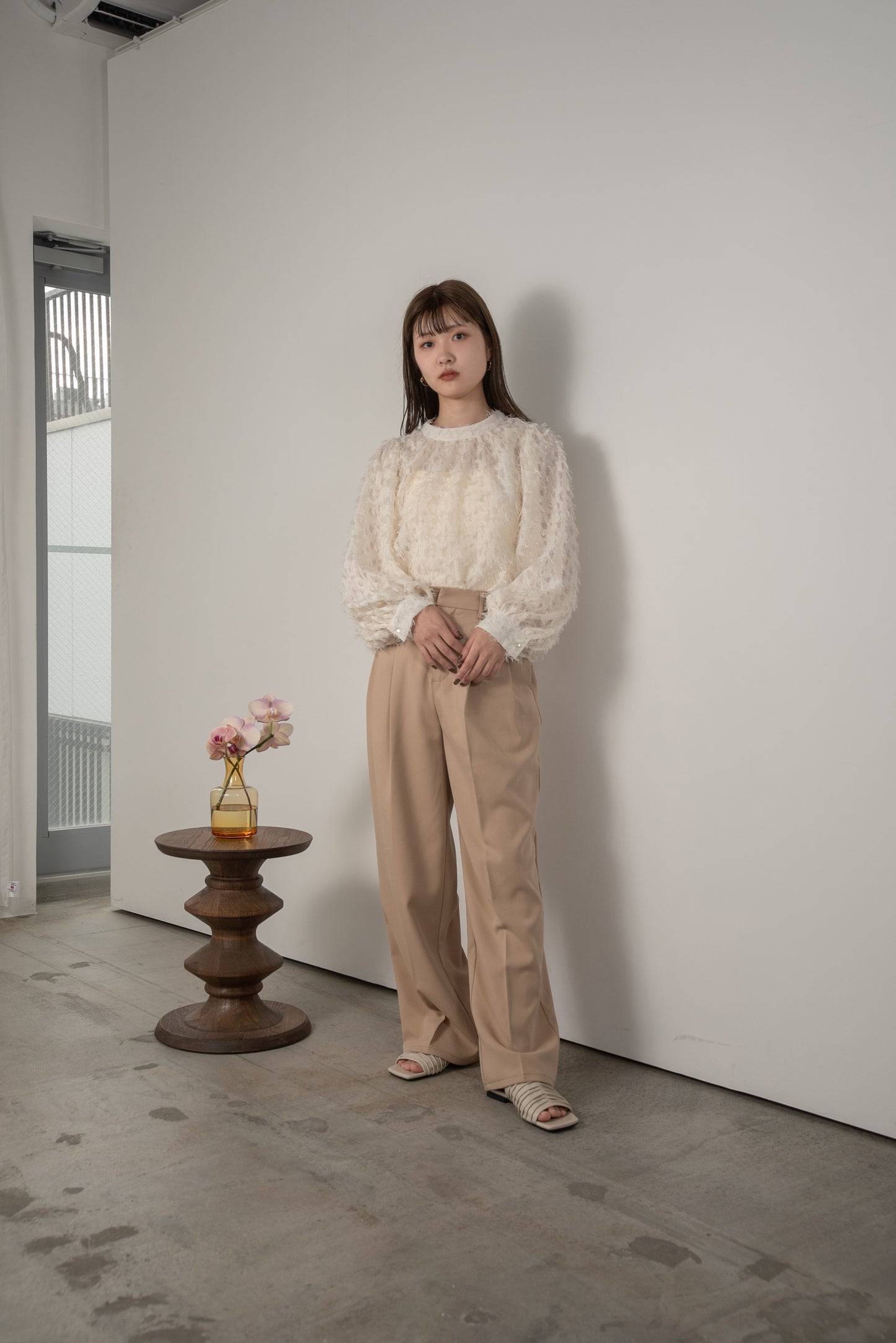 ester twill tuck pants