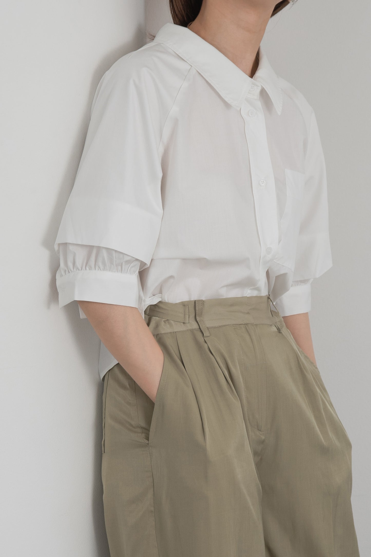 layer sleeve short shirt