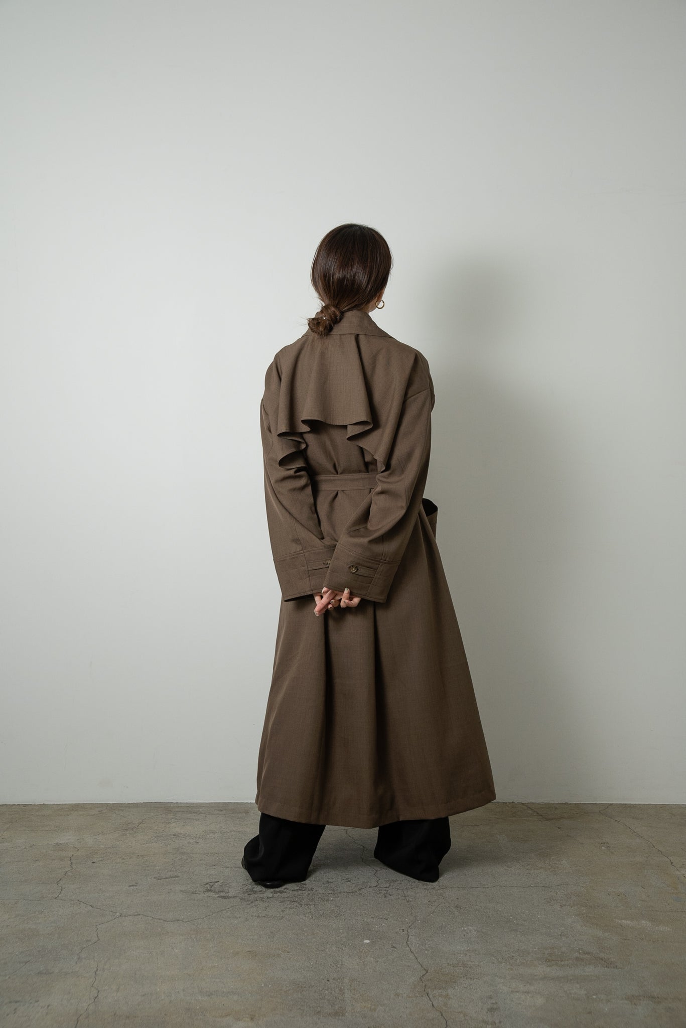 back flare light trench coat
