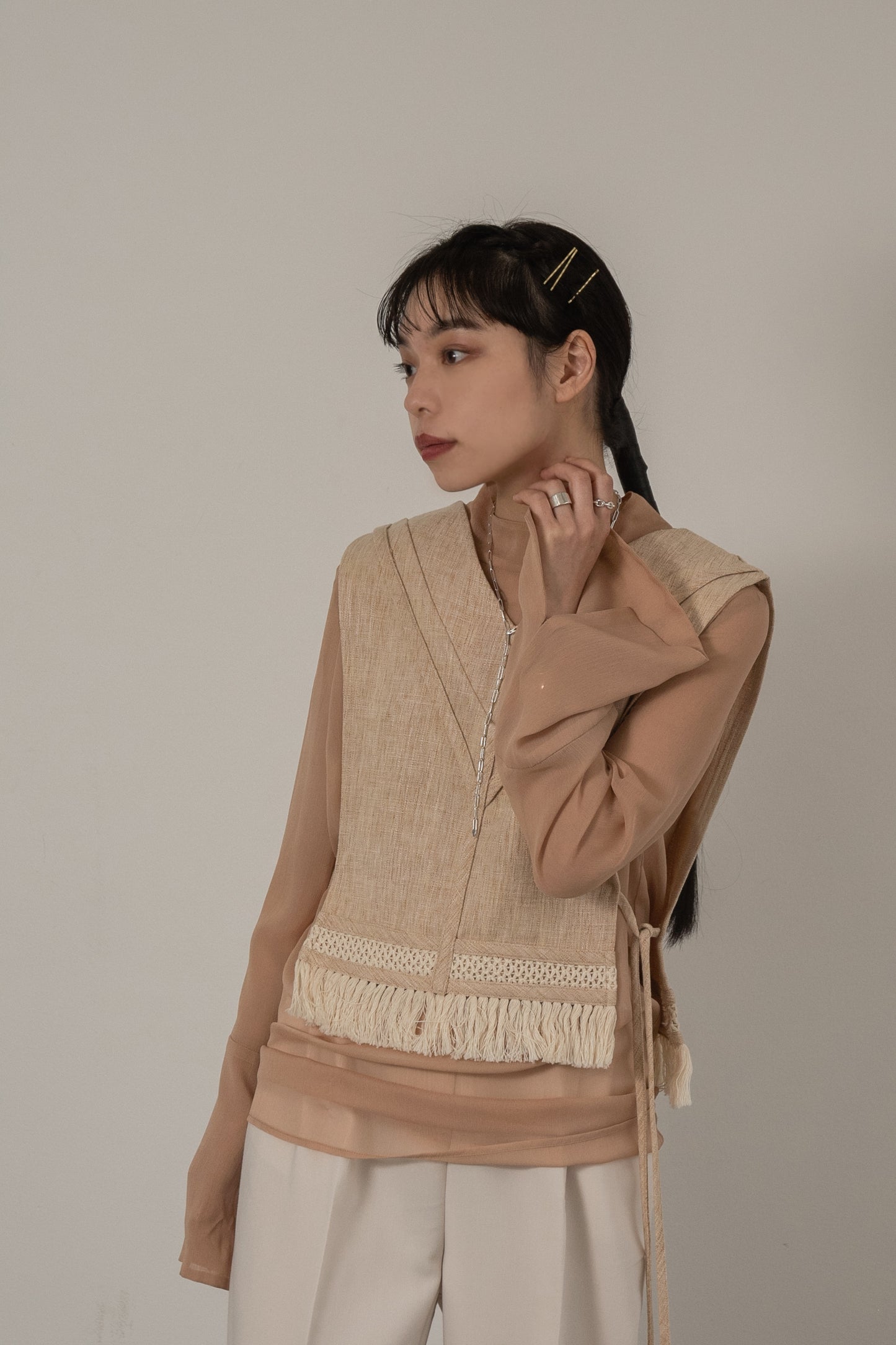 high neck sheer tops