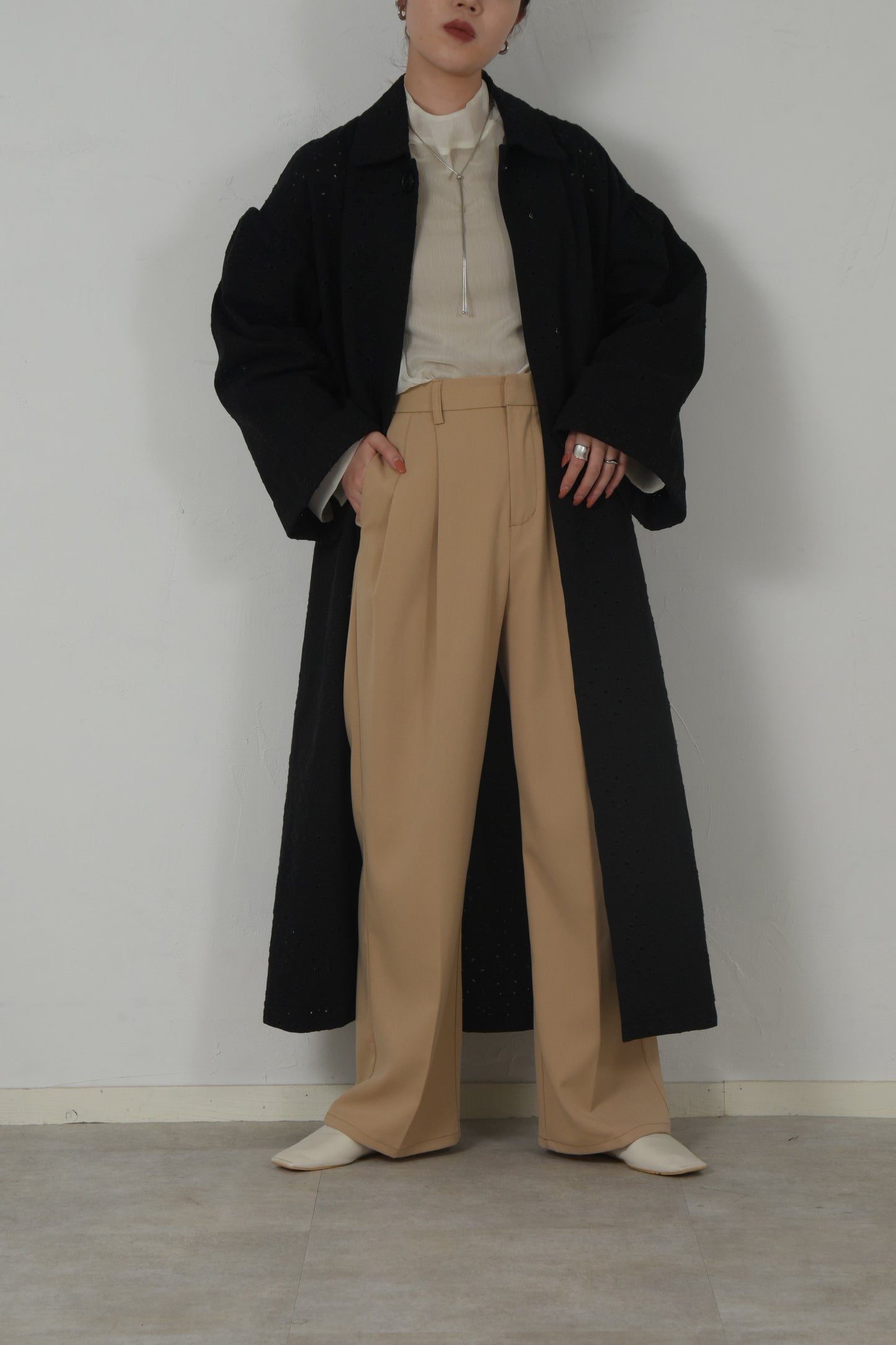 ester twill tuck pants