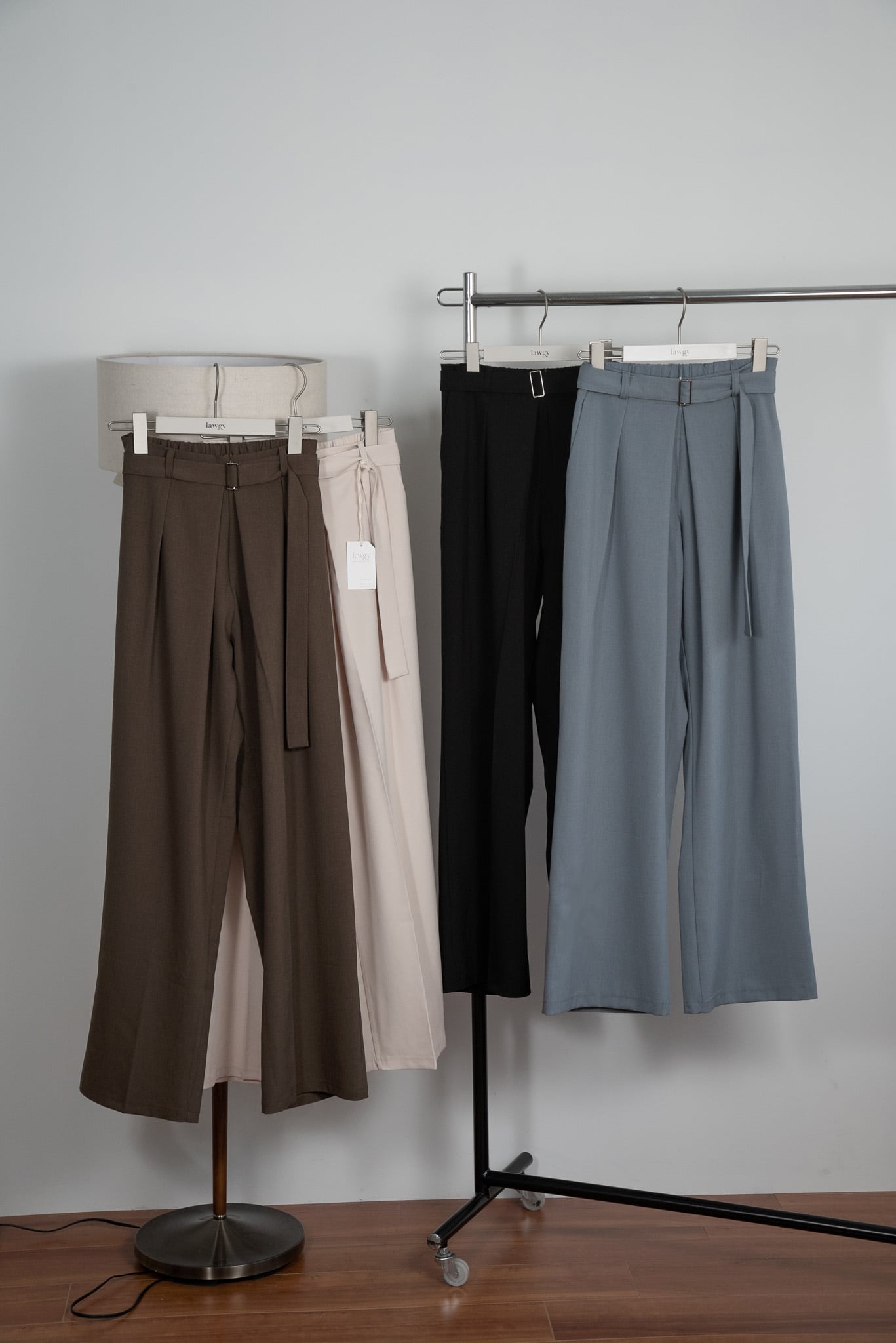 tuck straight belt set pants
