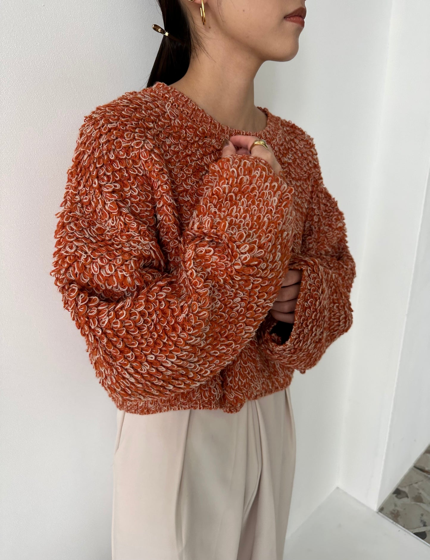 loop yarn short knit