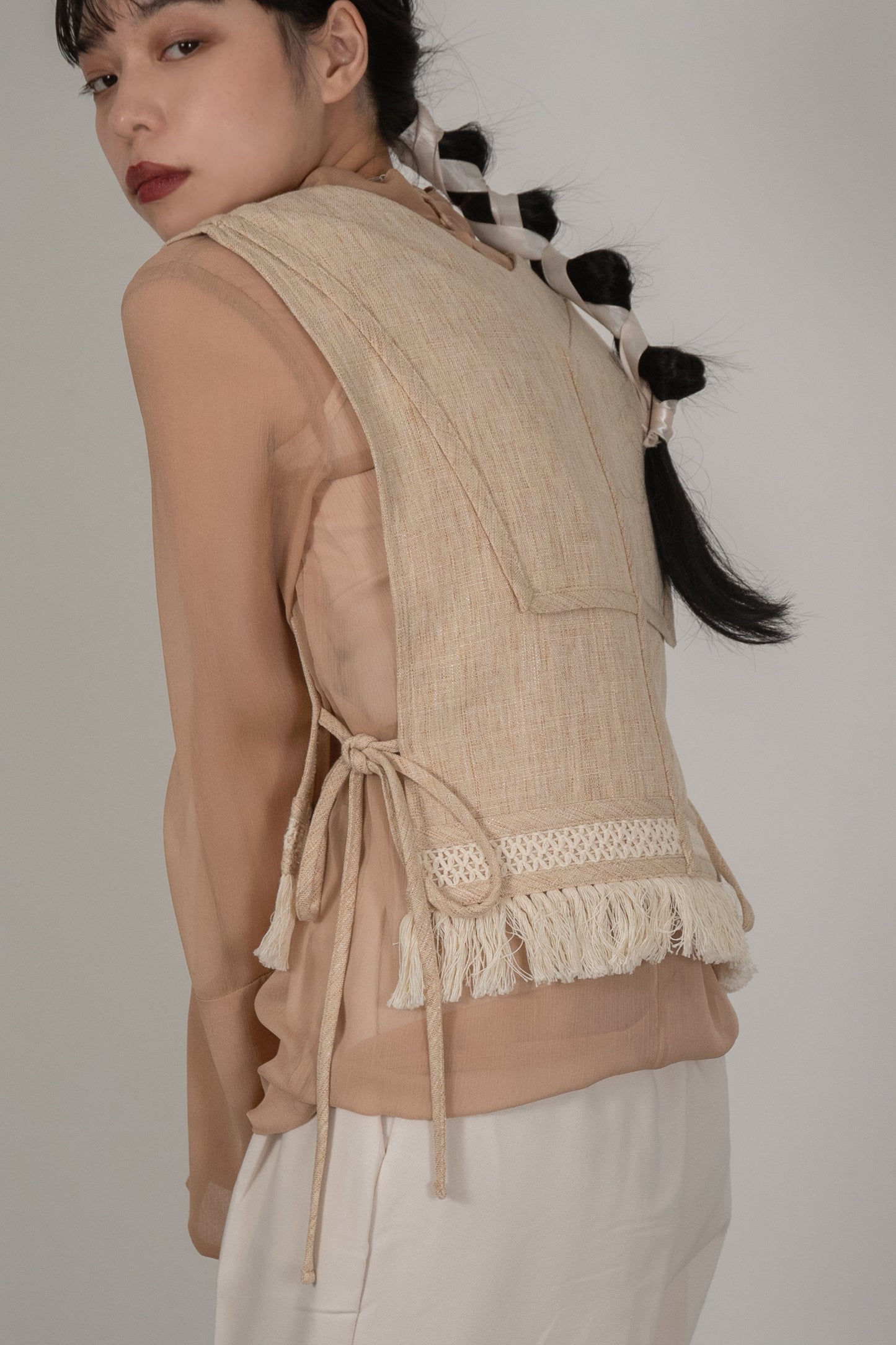 high neck sheer tops