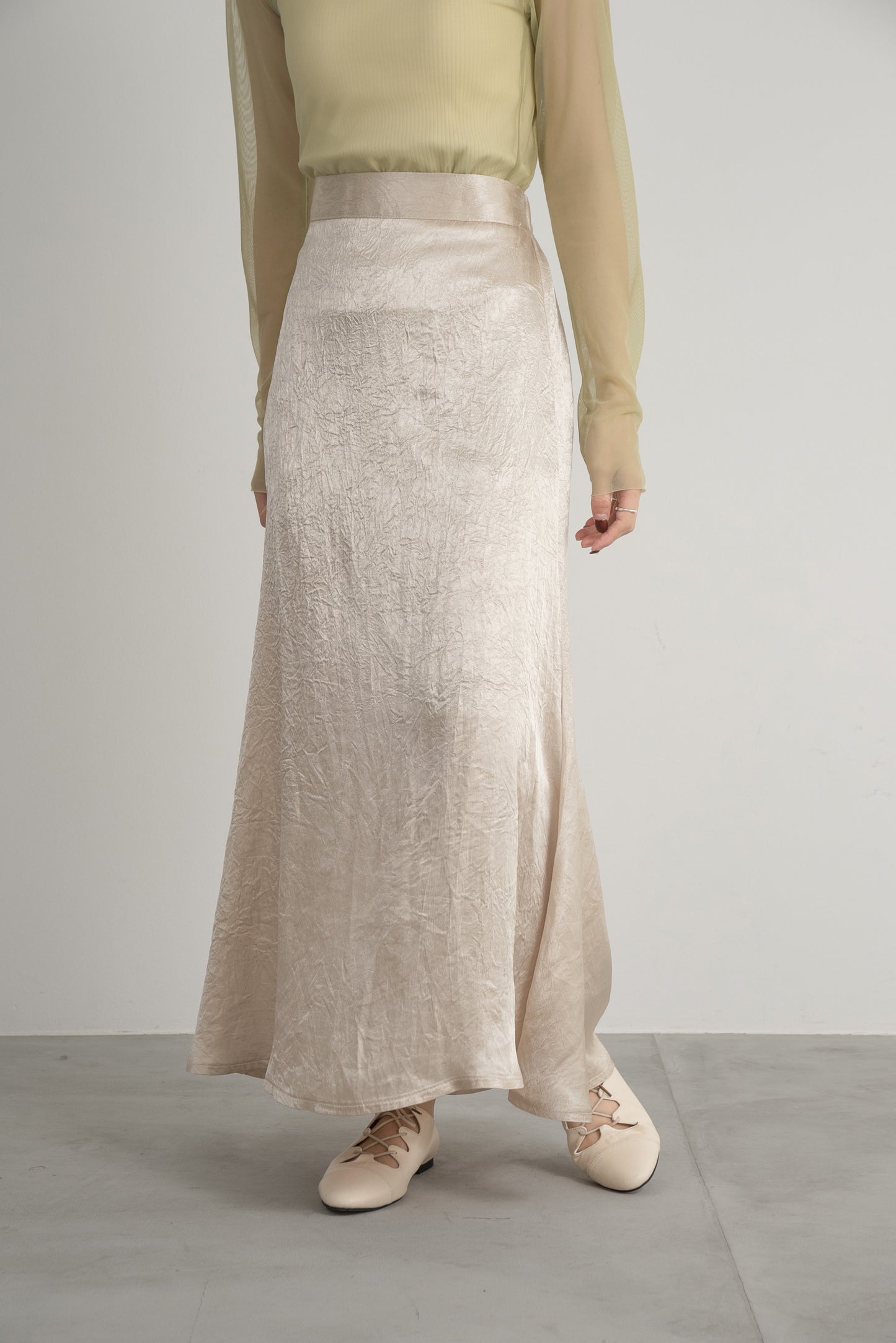 satin slim mermaid skirt