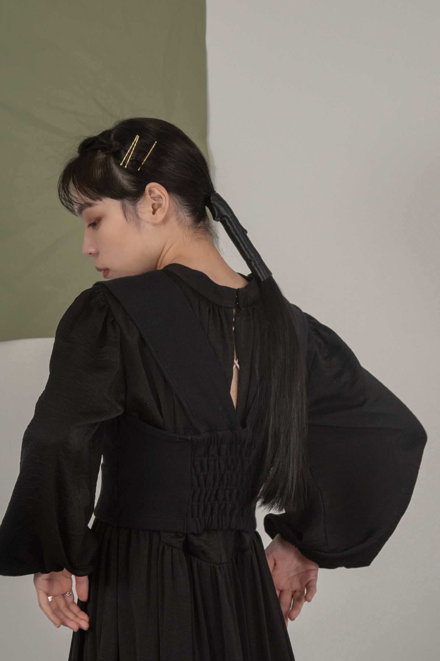 high neck tiered ops