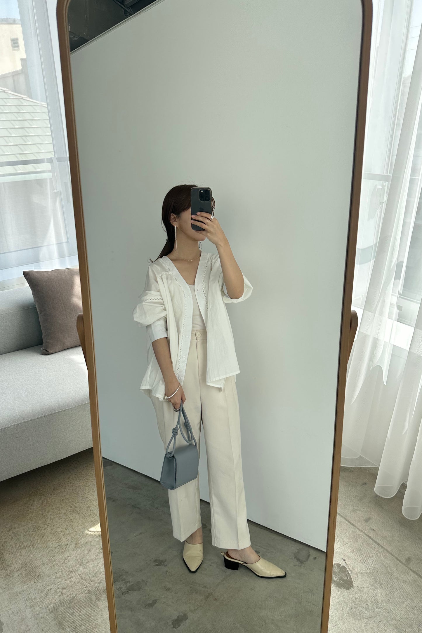 ladder lace blouse