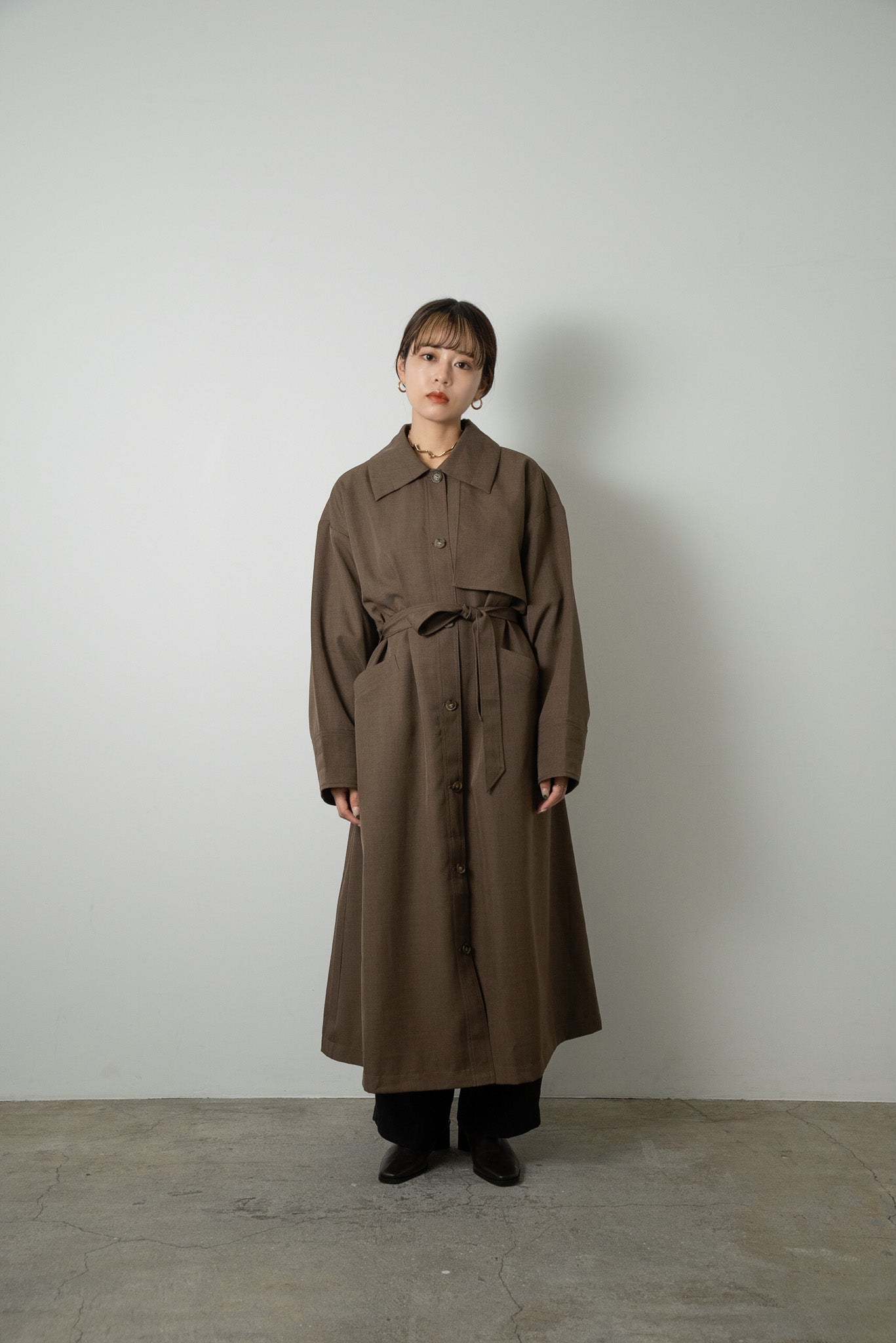 back flare light trench coat