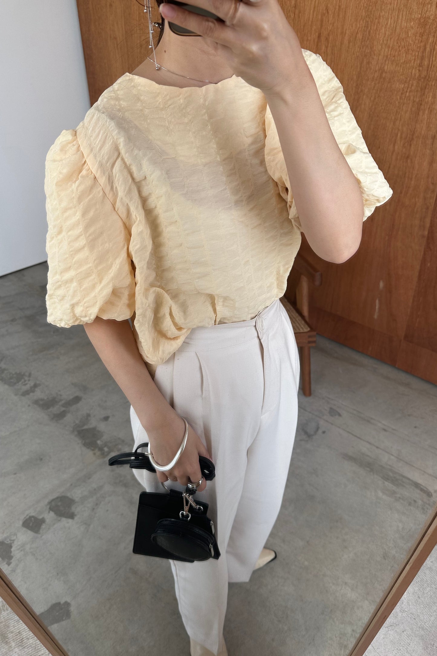 ripple puff sleeve tops