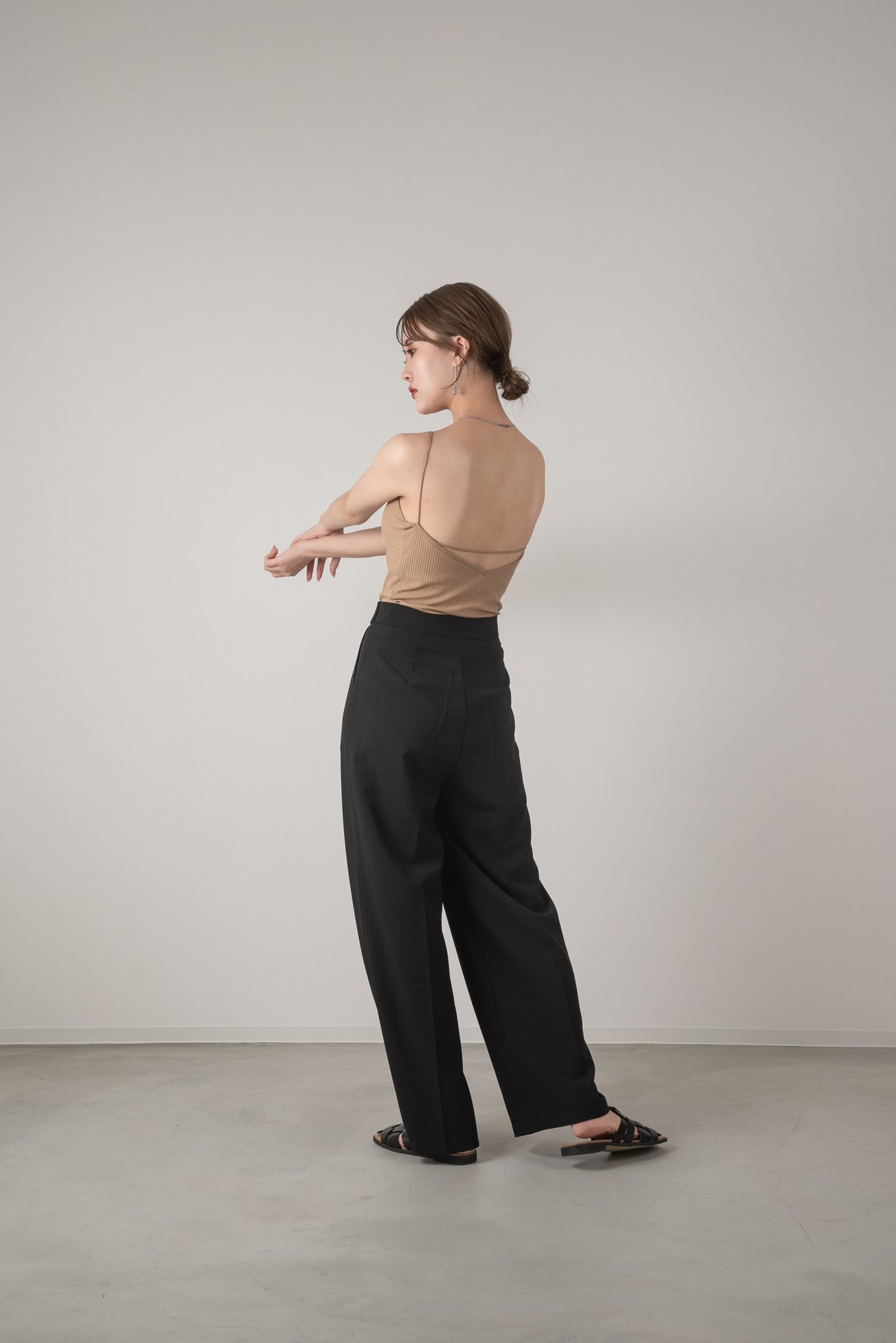 collar waist design pants