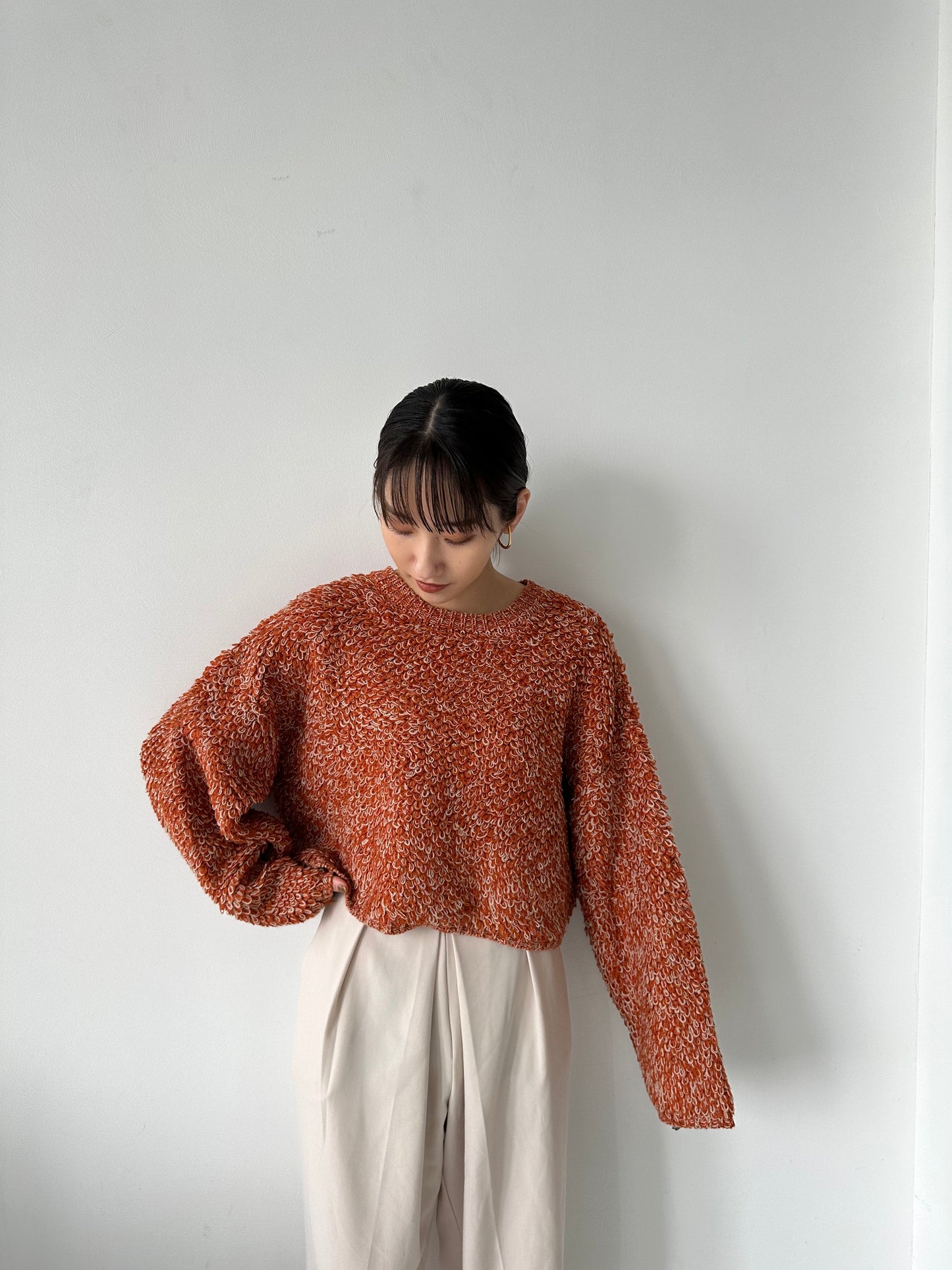 loop yarn short knit