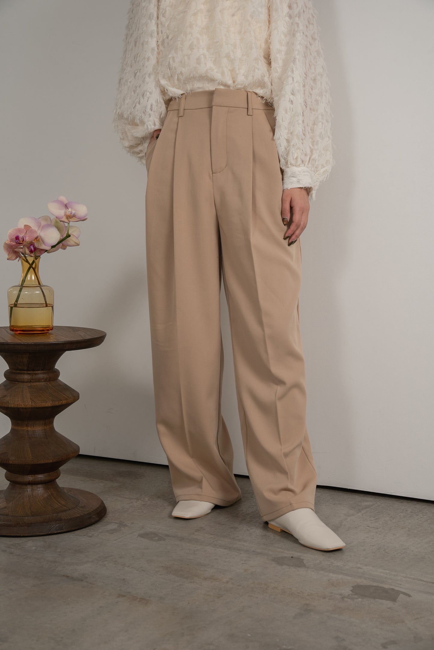ester twill tuck pants