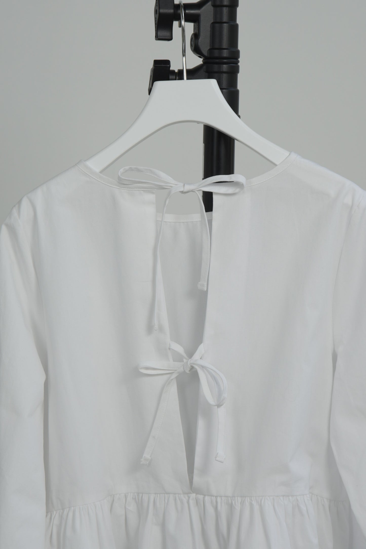 double ribbon gather blouse
