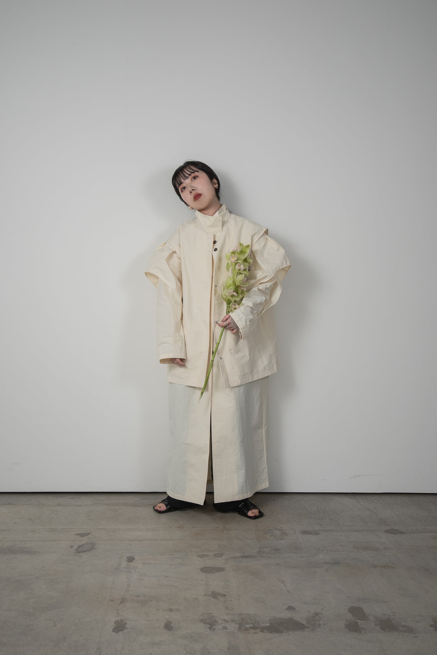 multiway flutter trench coat