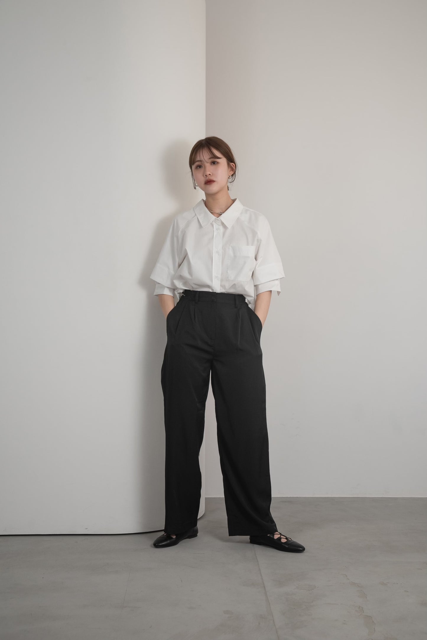 layer sleeve short shirt