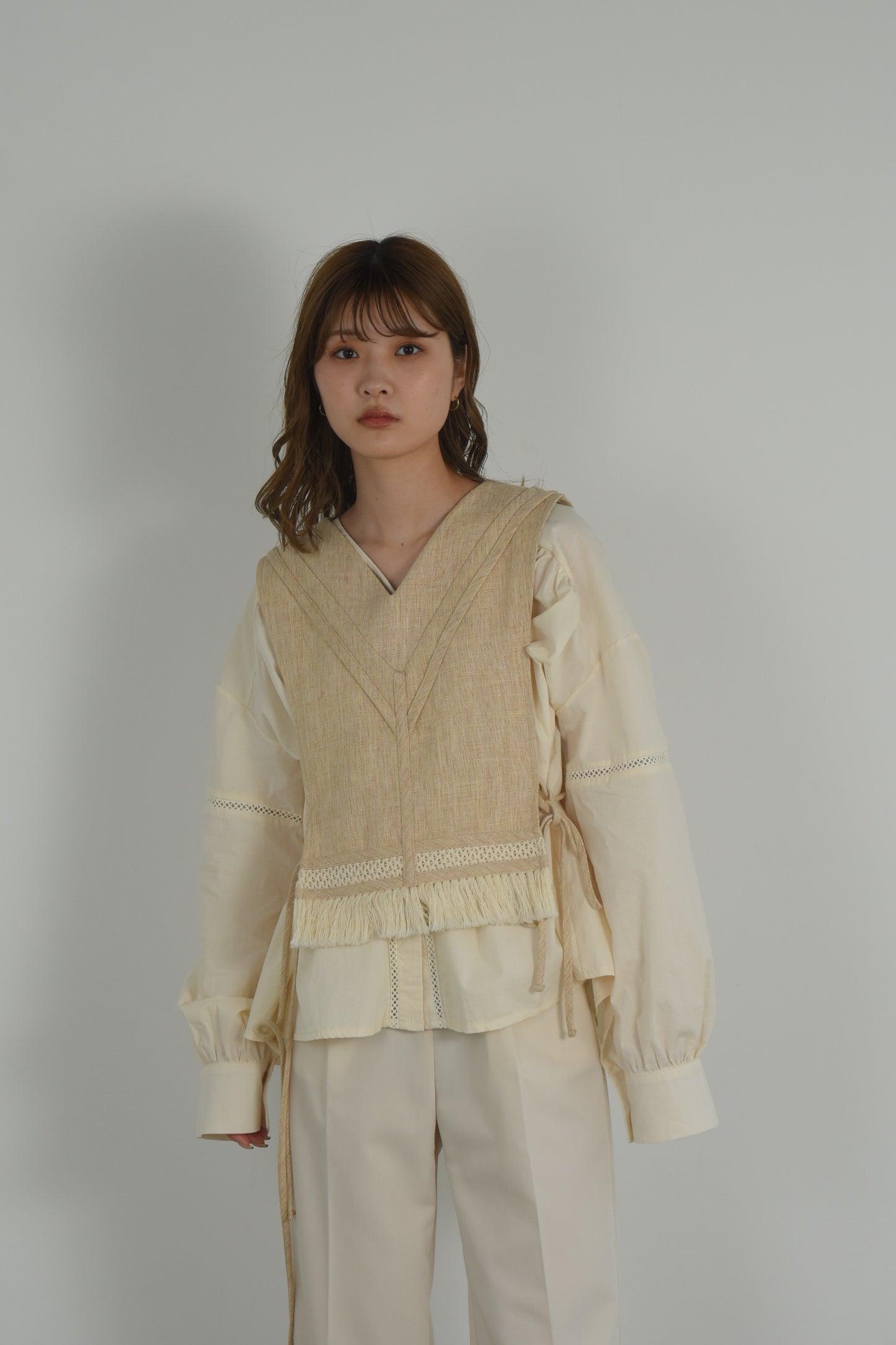 ladder lace blouse
