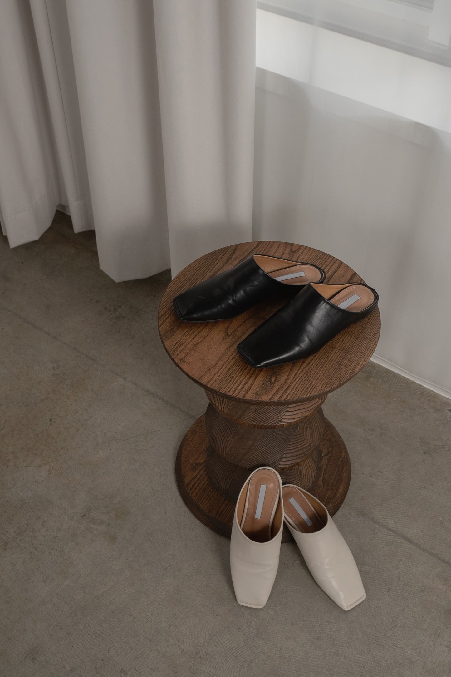 to square flat shoes