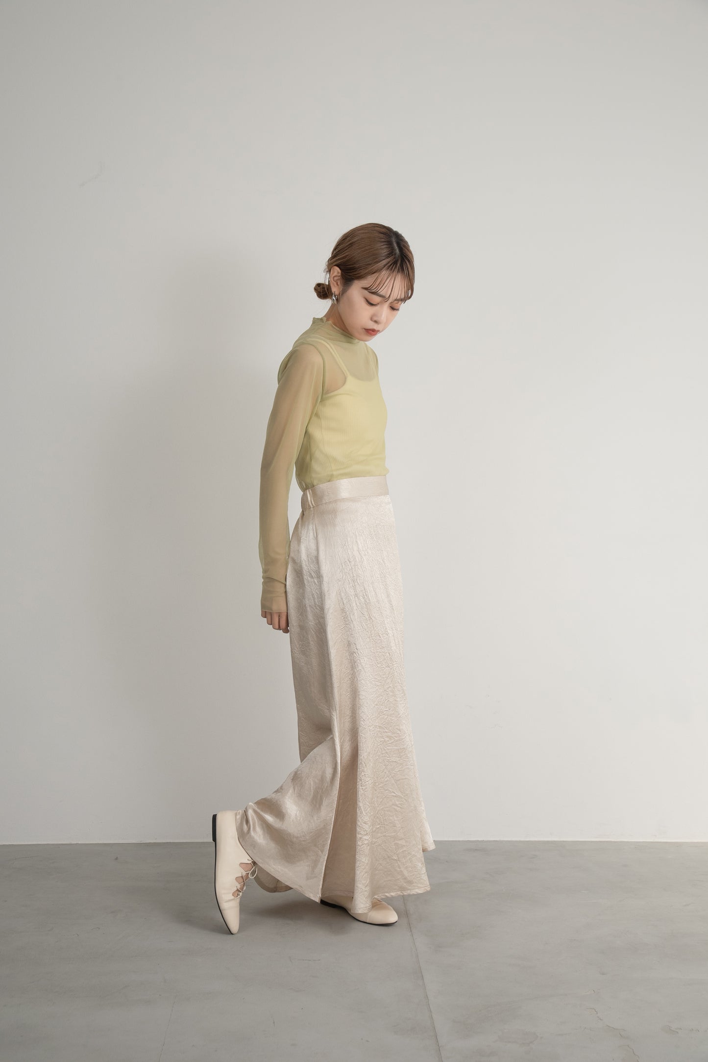 satin slim mermaid skirt