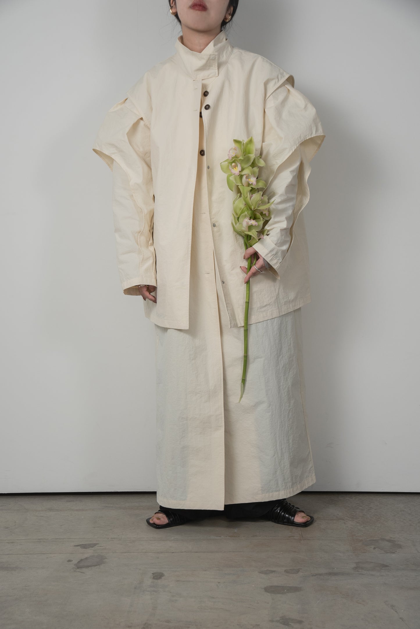 multiway flutter trench coat