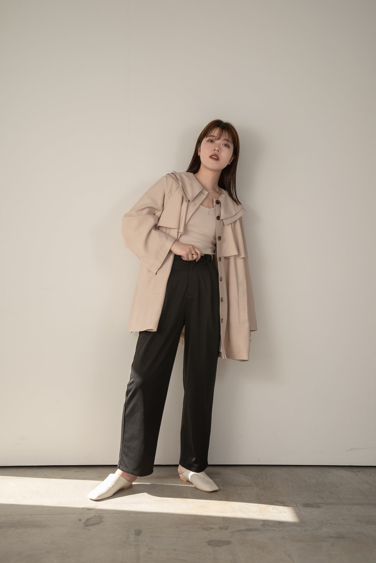 ester twill tuck pants