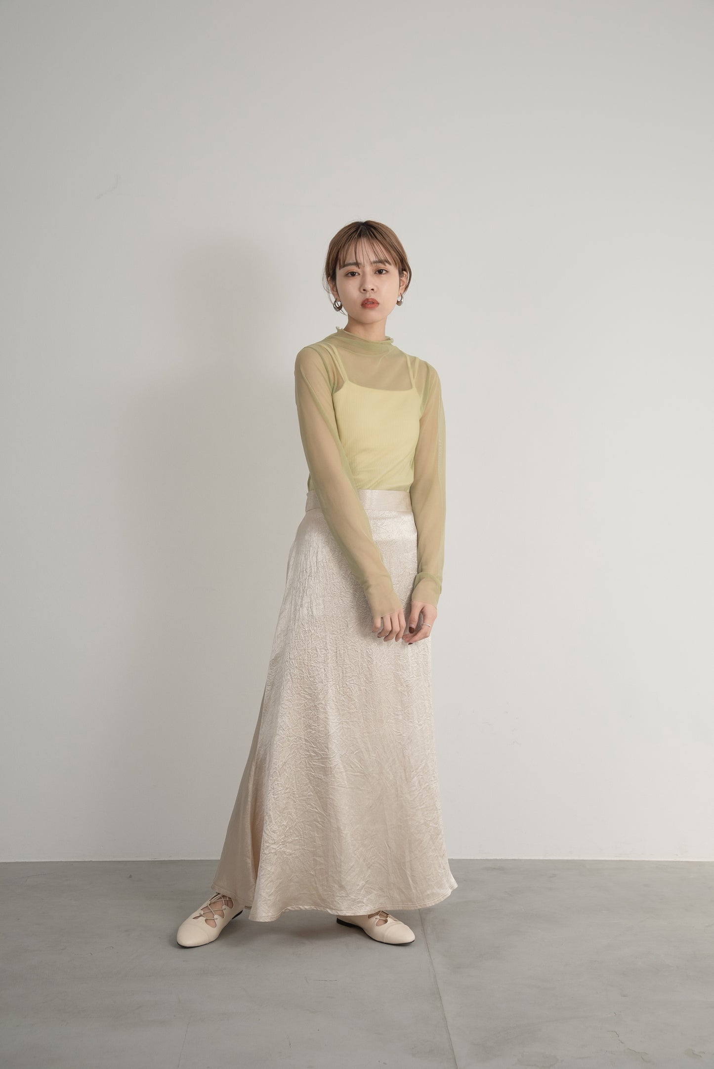 satin slim mermaid skirt