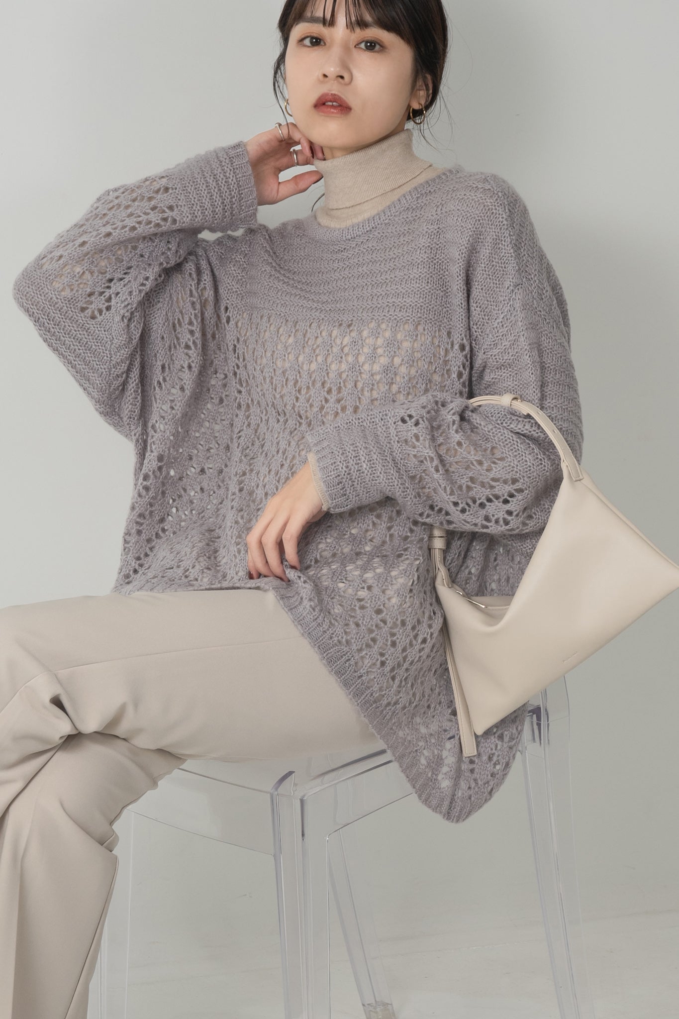 mohair low gauge knit