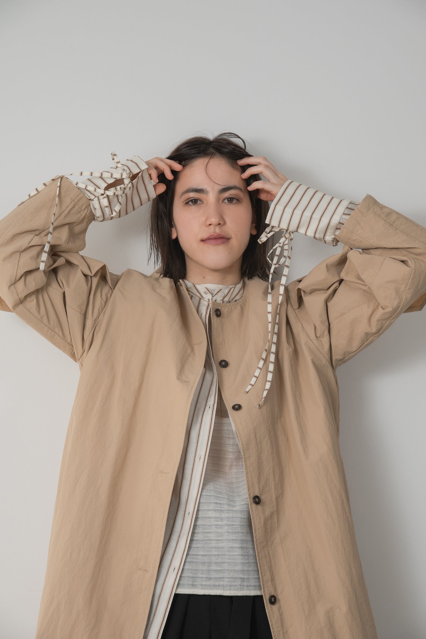 multiway flutter trench coat