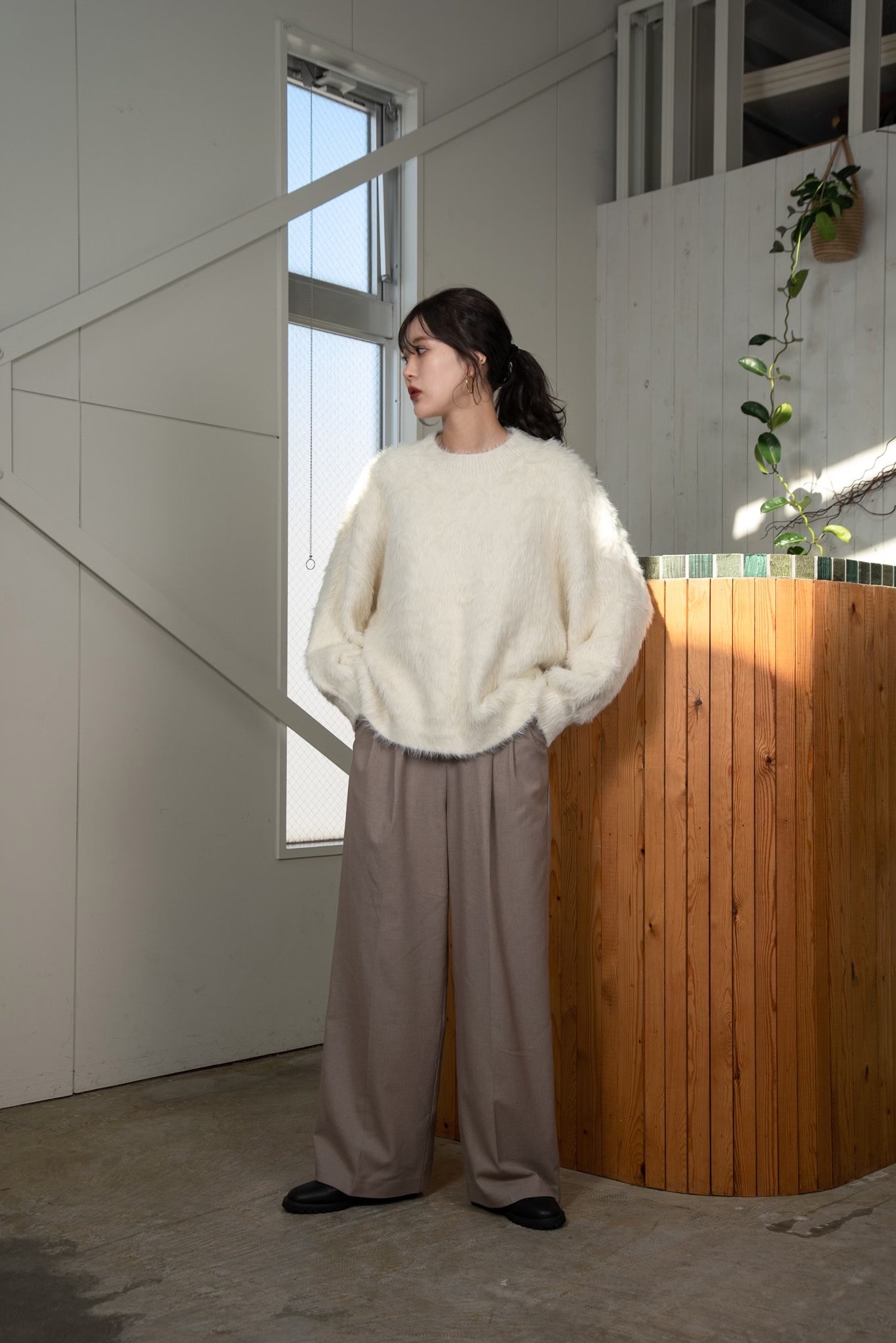 shaggy volume knit