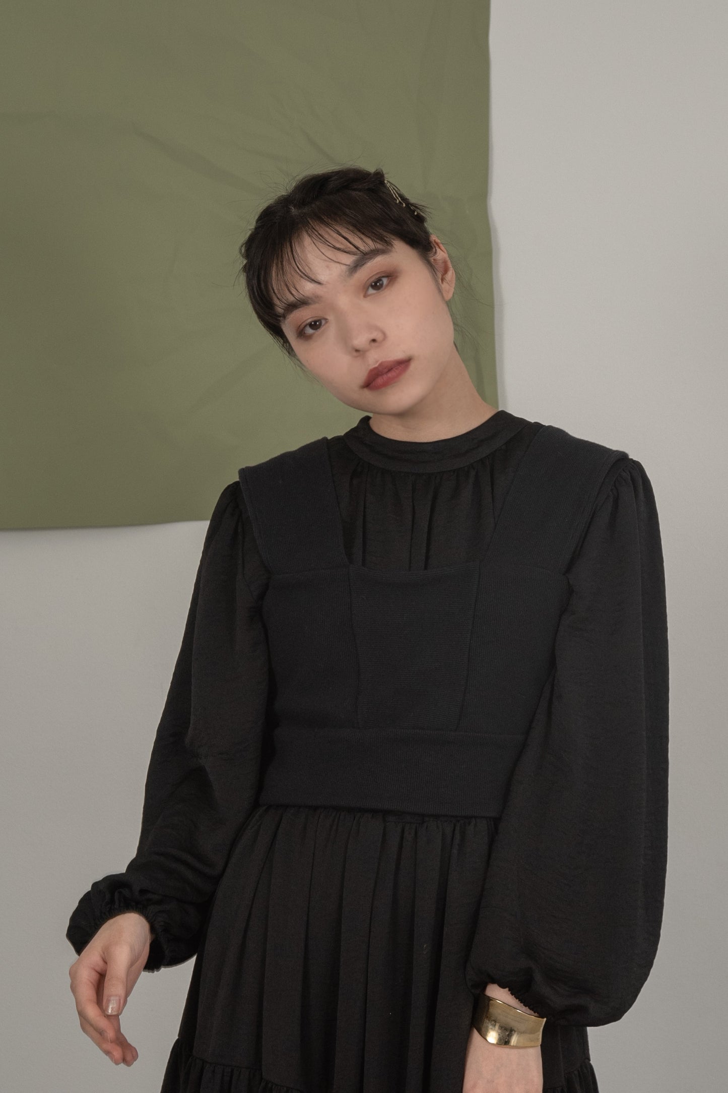 high neck tiered ops