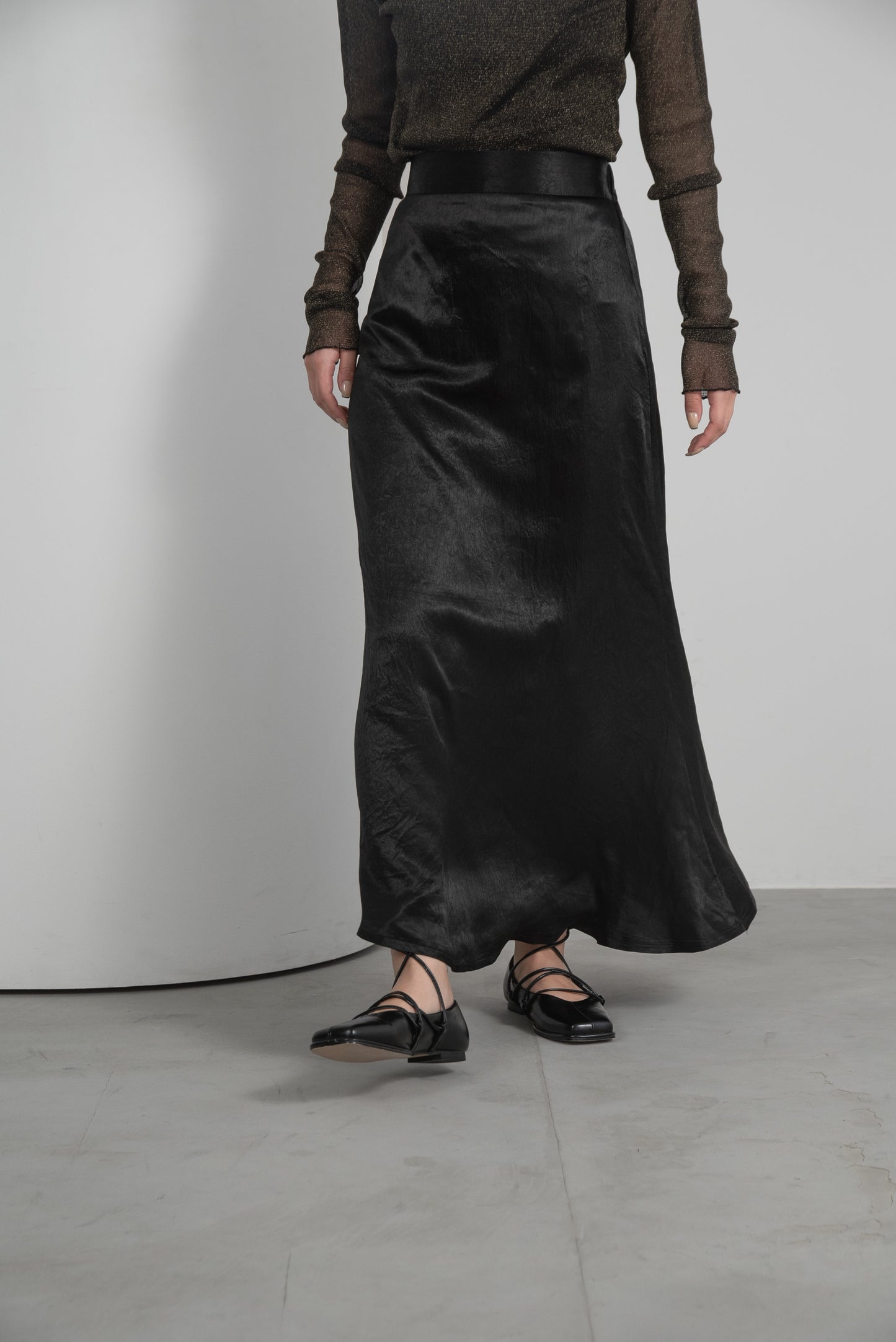 satin slim mermaid skirt