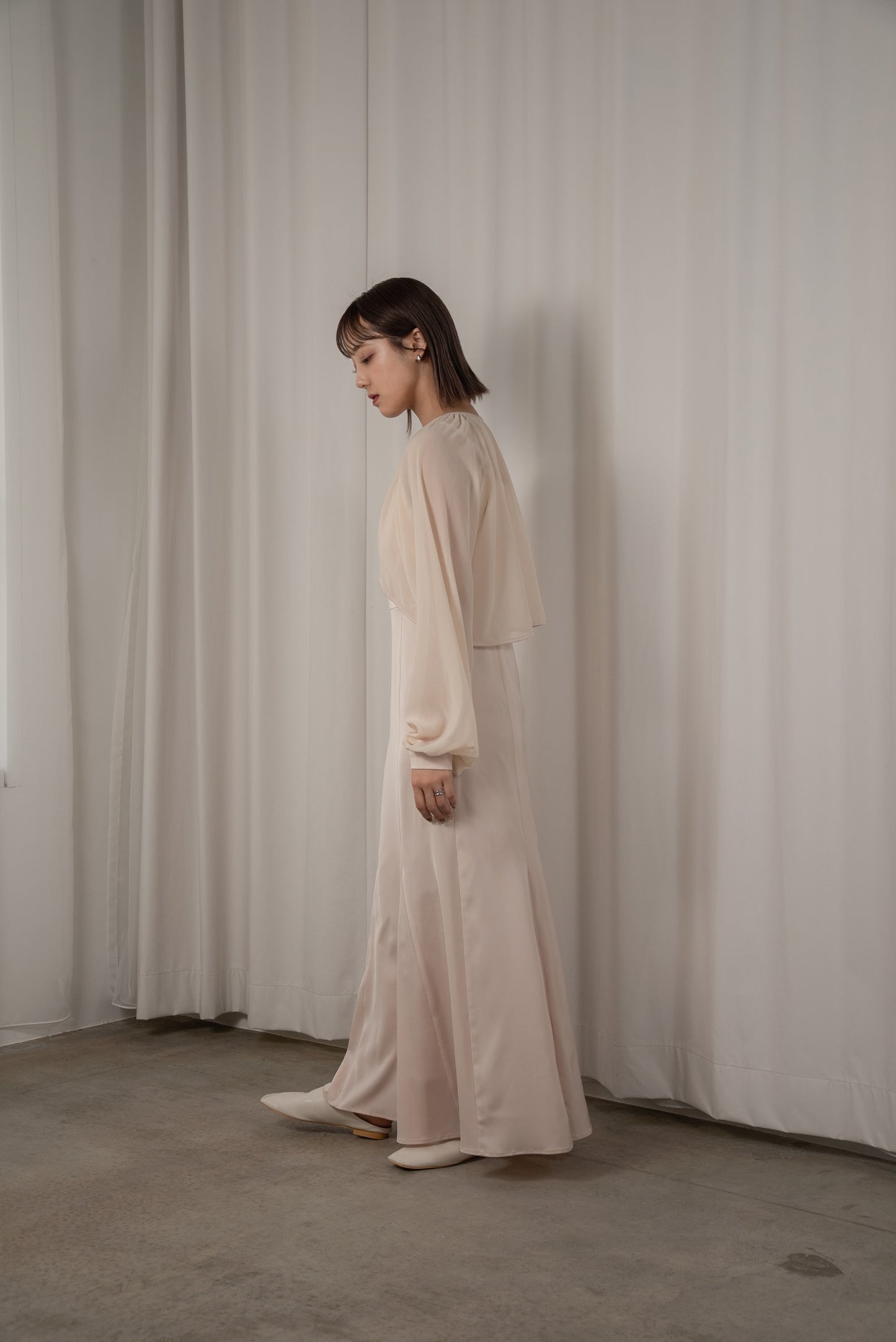 sheer veil mermaid dress
