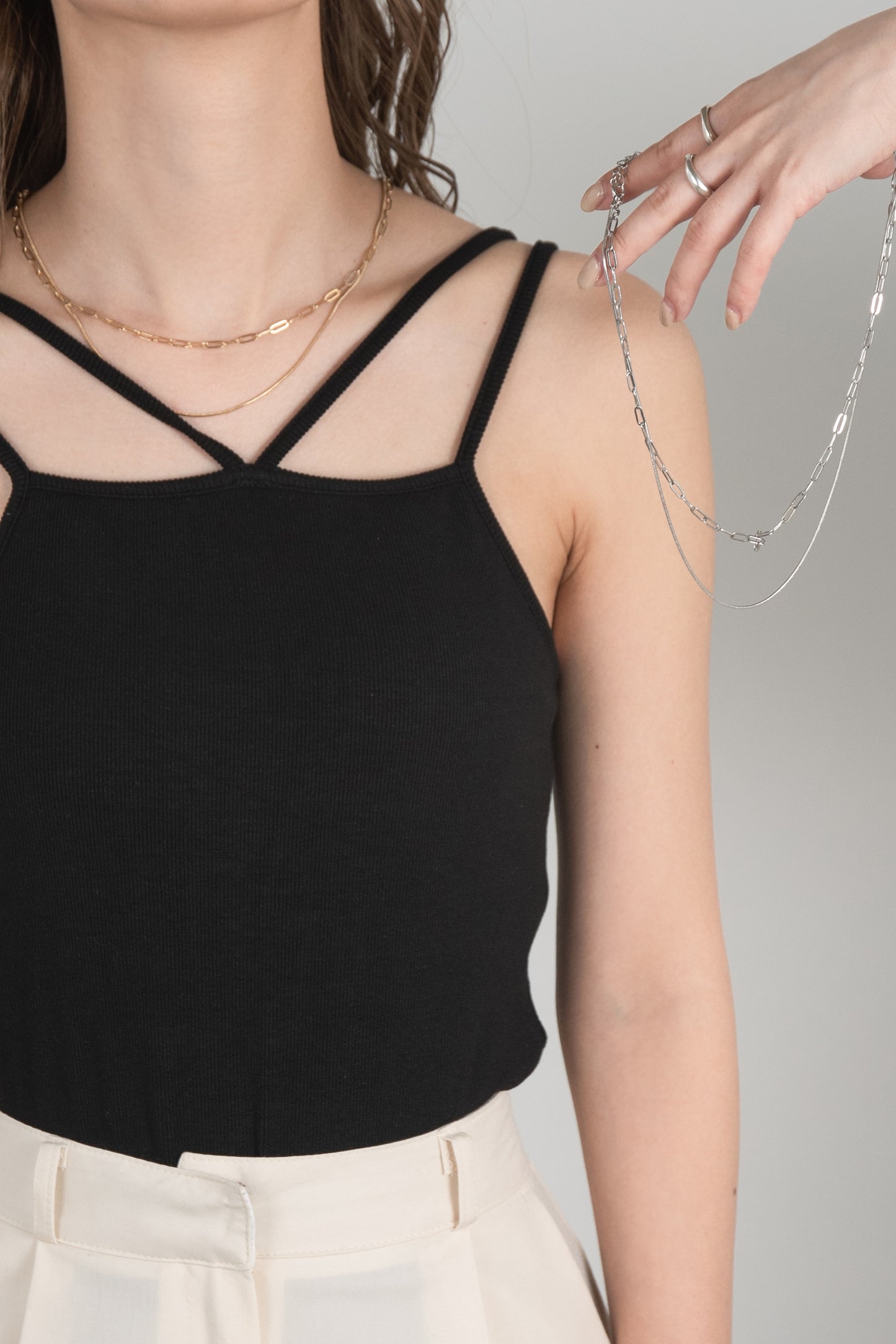 V strap cami