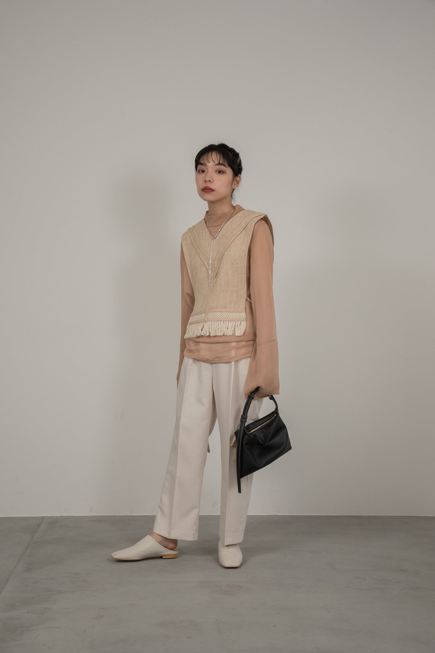 high neck sheer tops
