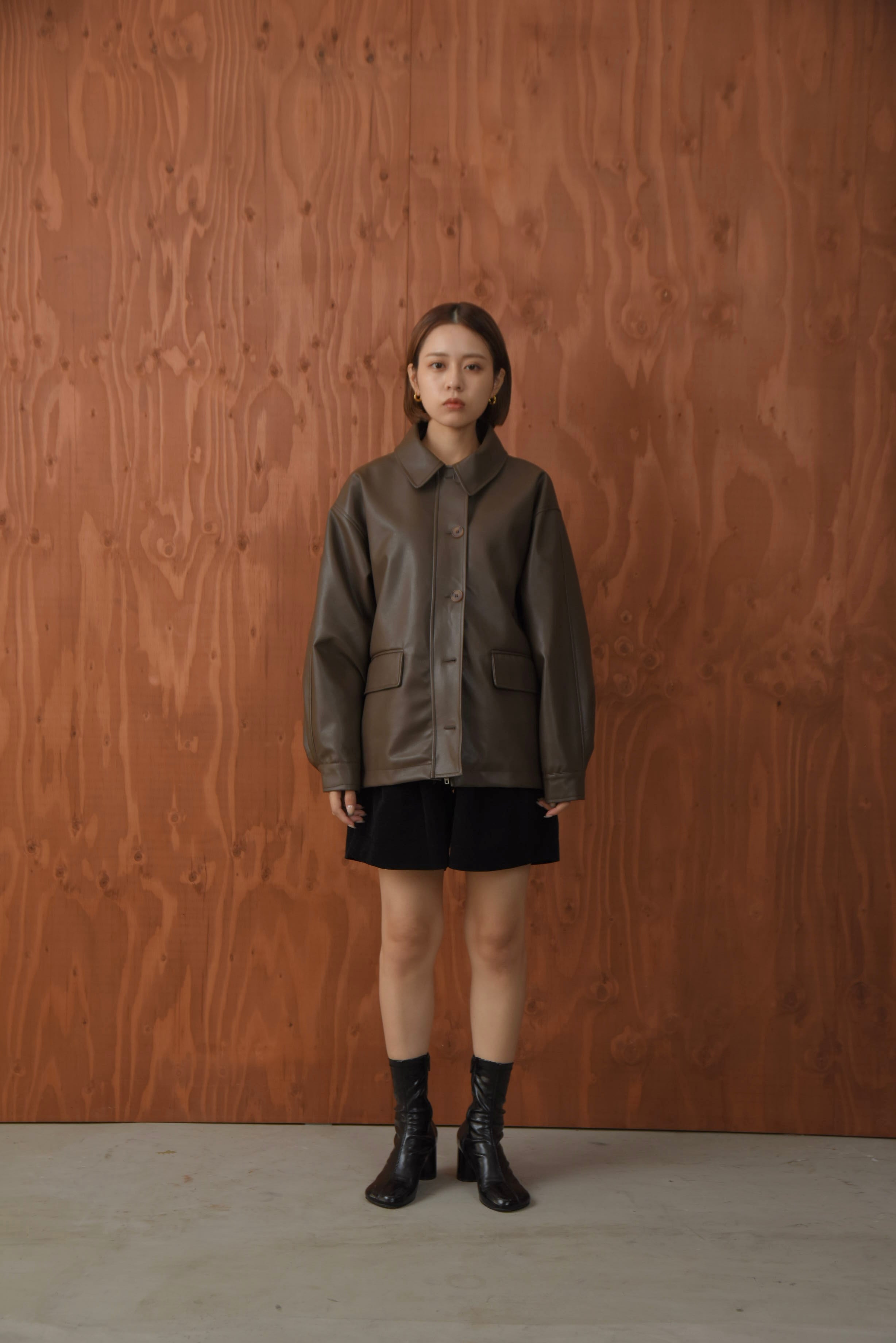 soutien collar faux leather outer – eim online（エイム オンライン）