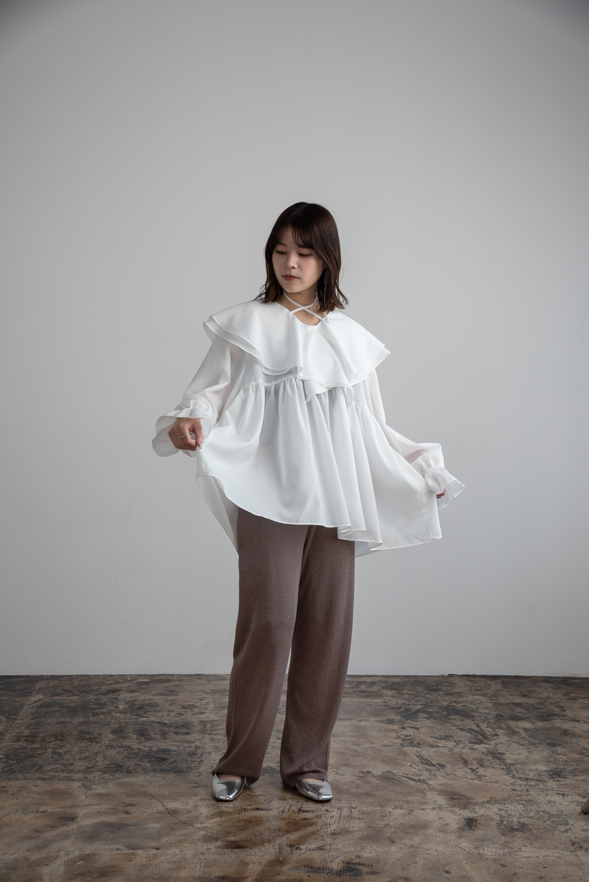 flare ribbon volume blouse – eim online（エイム オンライン）