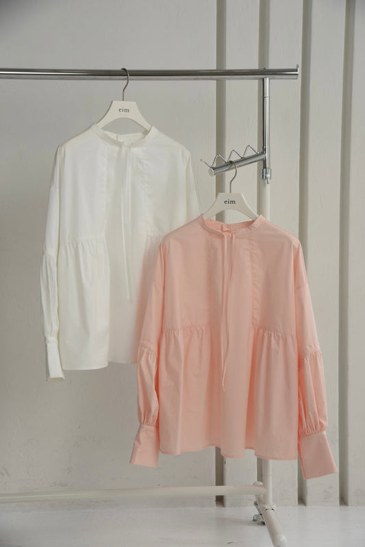 stand neck line design blouse【eim plus+限定アイテム】