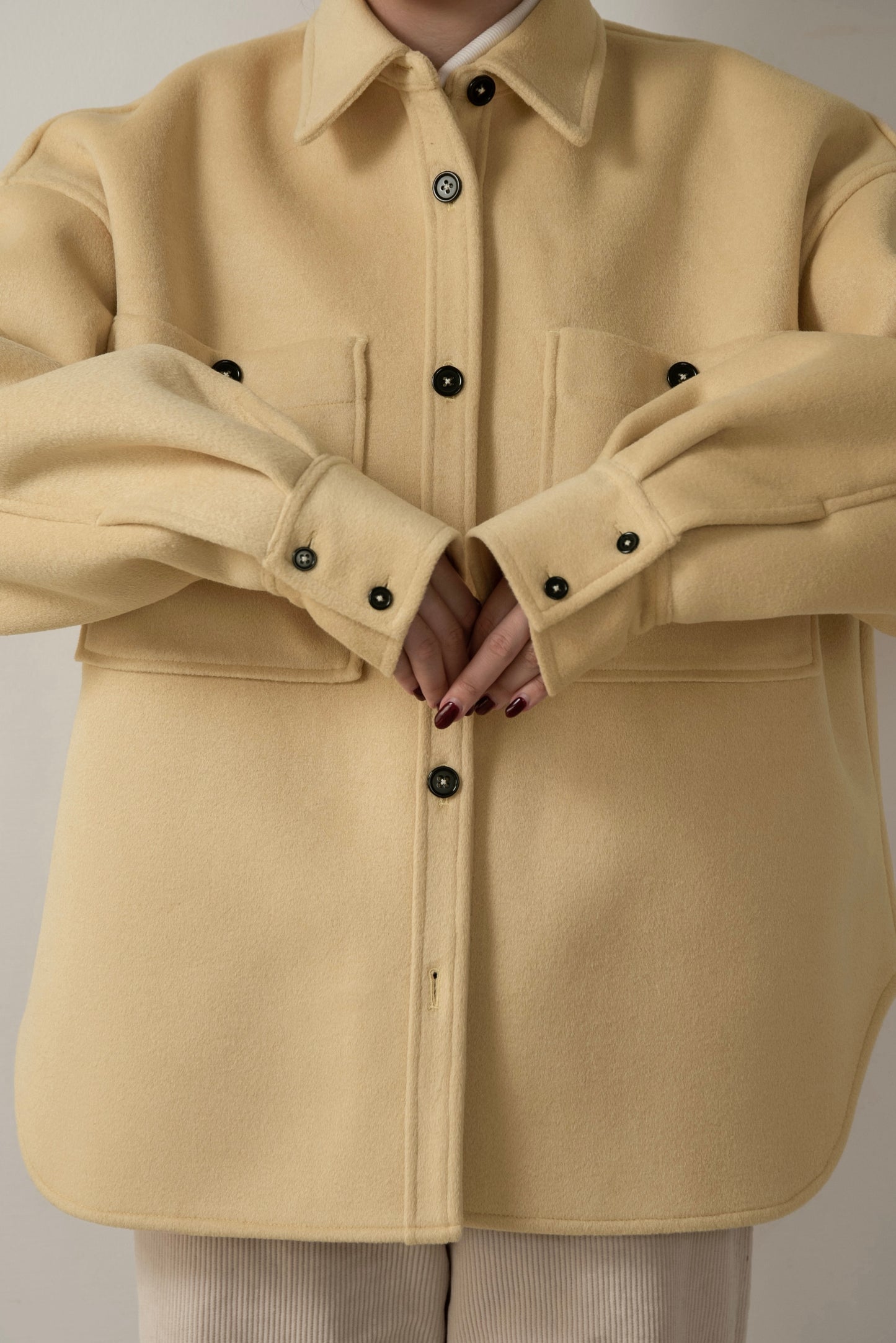 embroidery big pocket shirt like coat