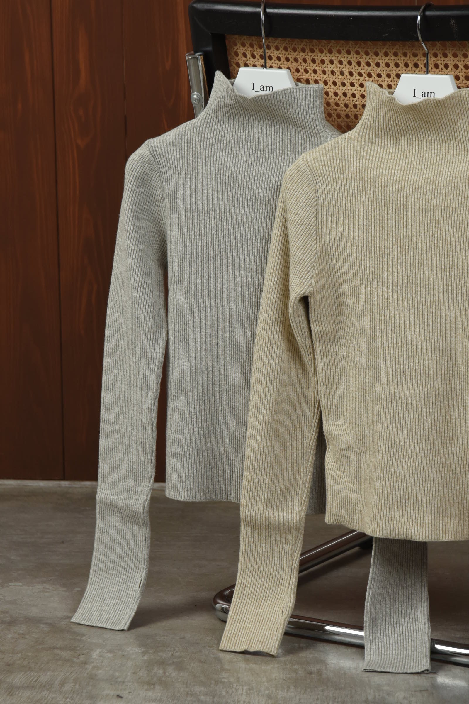 high neck melange knit – eim online（エイム オンライン）