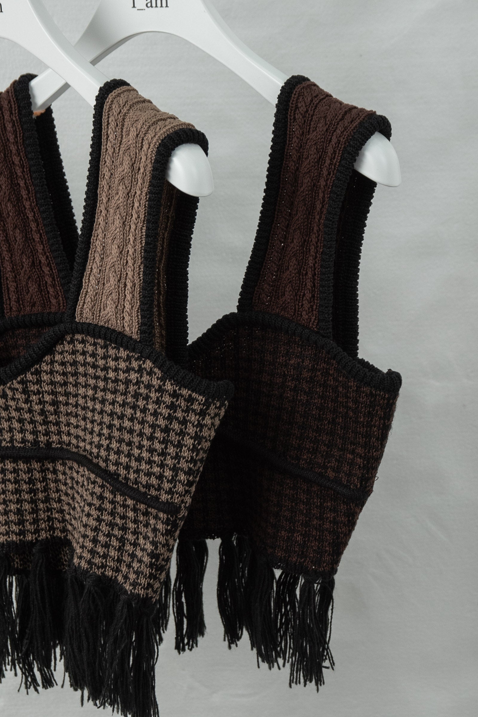 mix pattern fringe knit bustier – eim online（エイム オンライン）