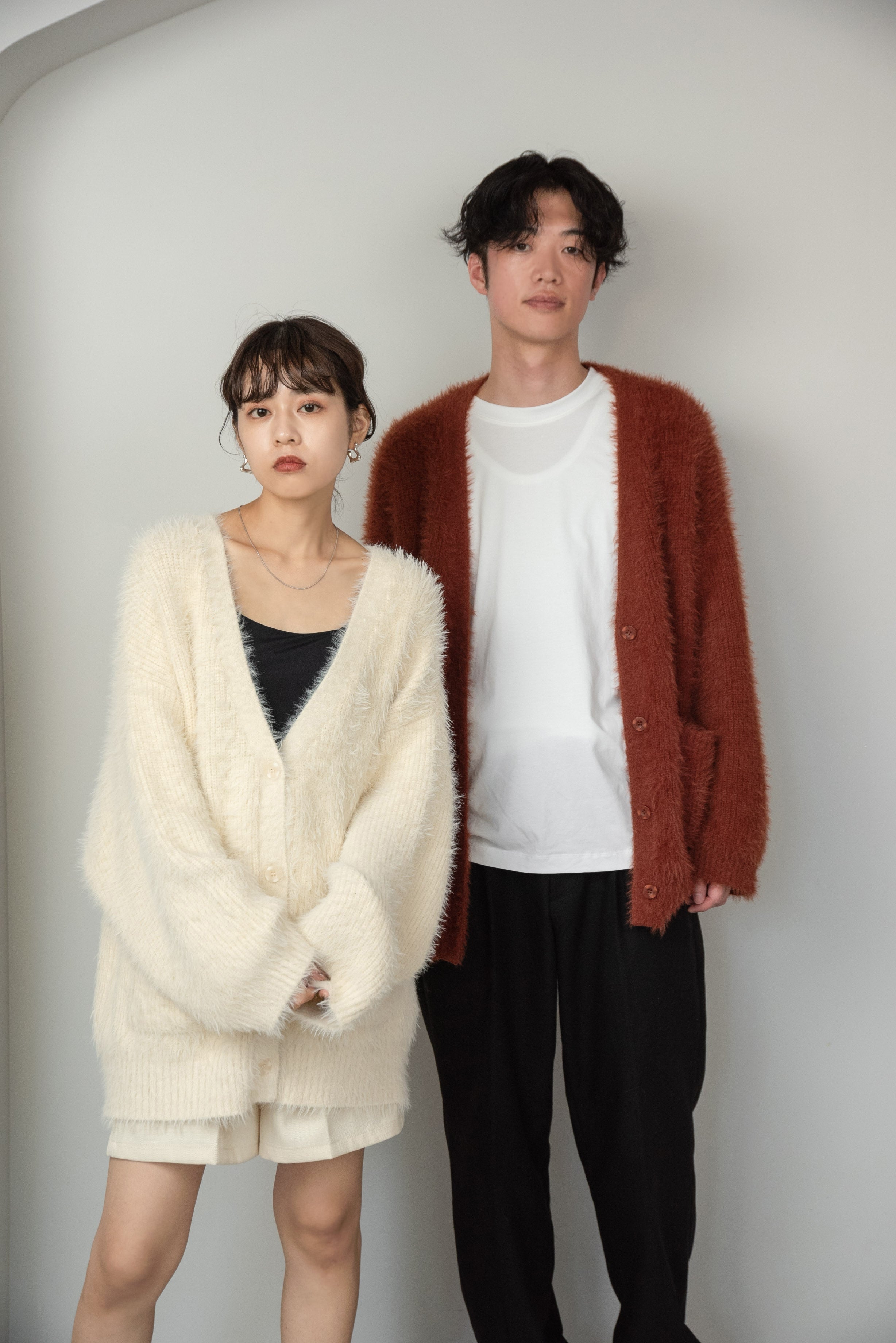 shaggy over size cardigan – eim online（エイム オンライン）