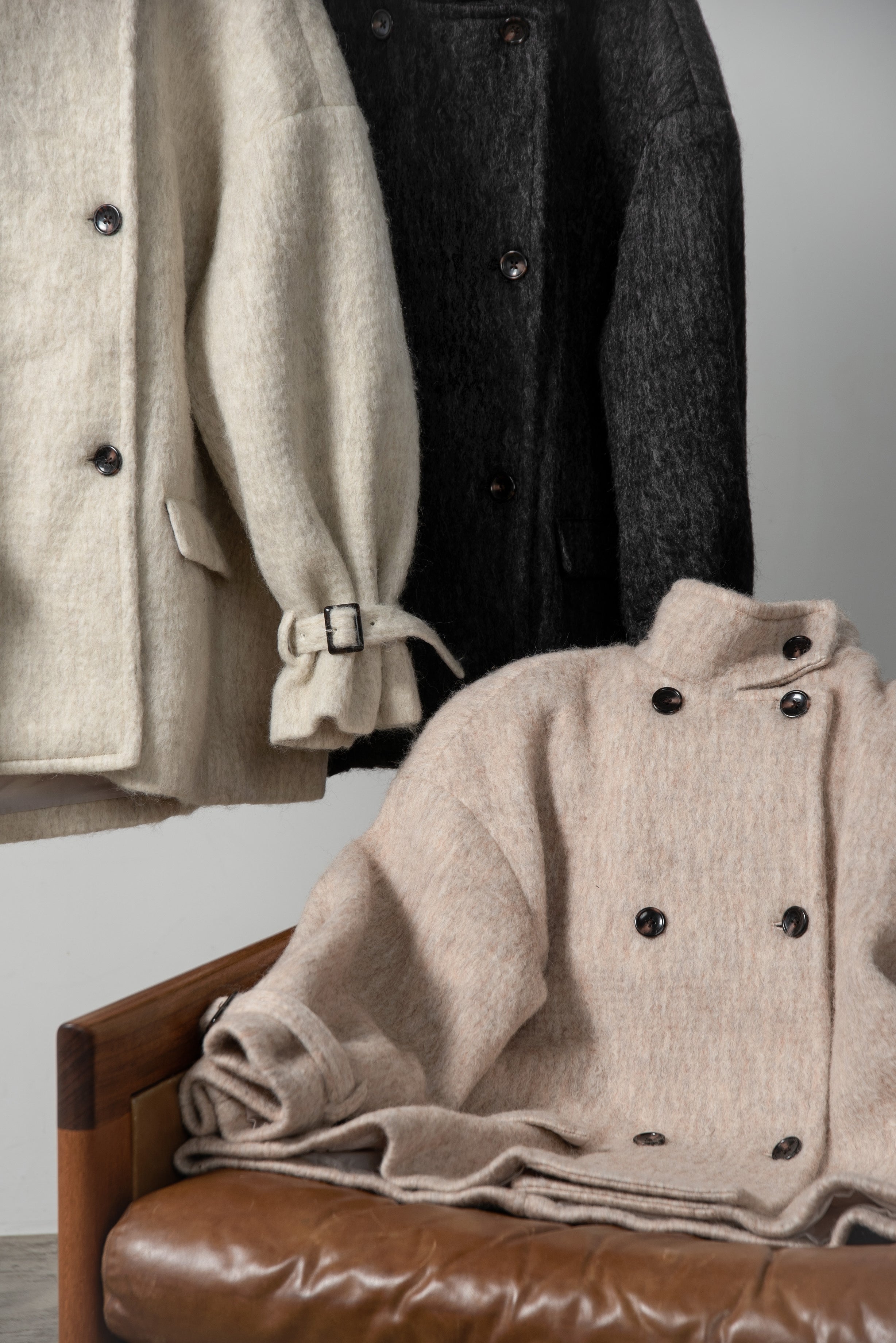 Amiur2wayshaggy midi coat【Amiur ×minami】