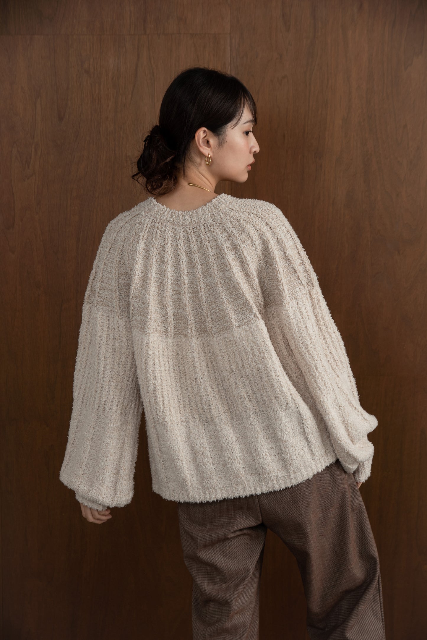 bicolor mix melange knit