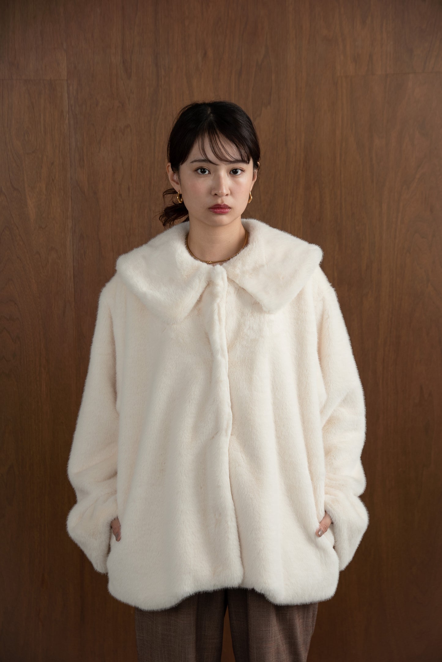 over size fur midi coat