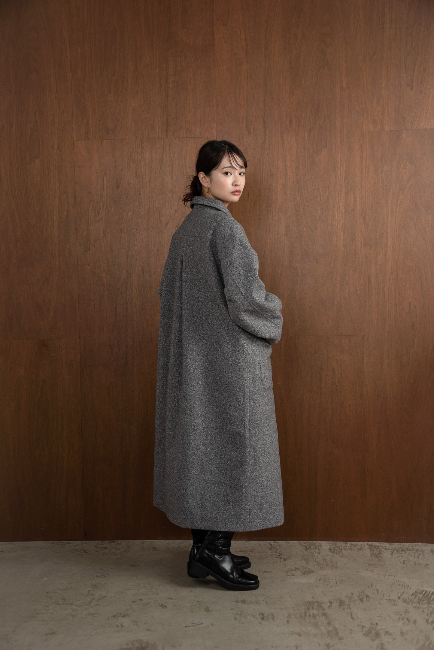 bal collar round sleeve coat