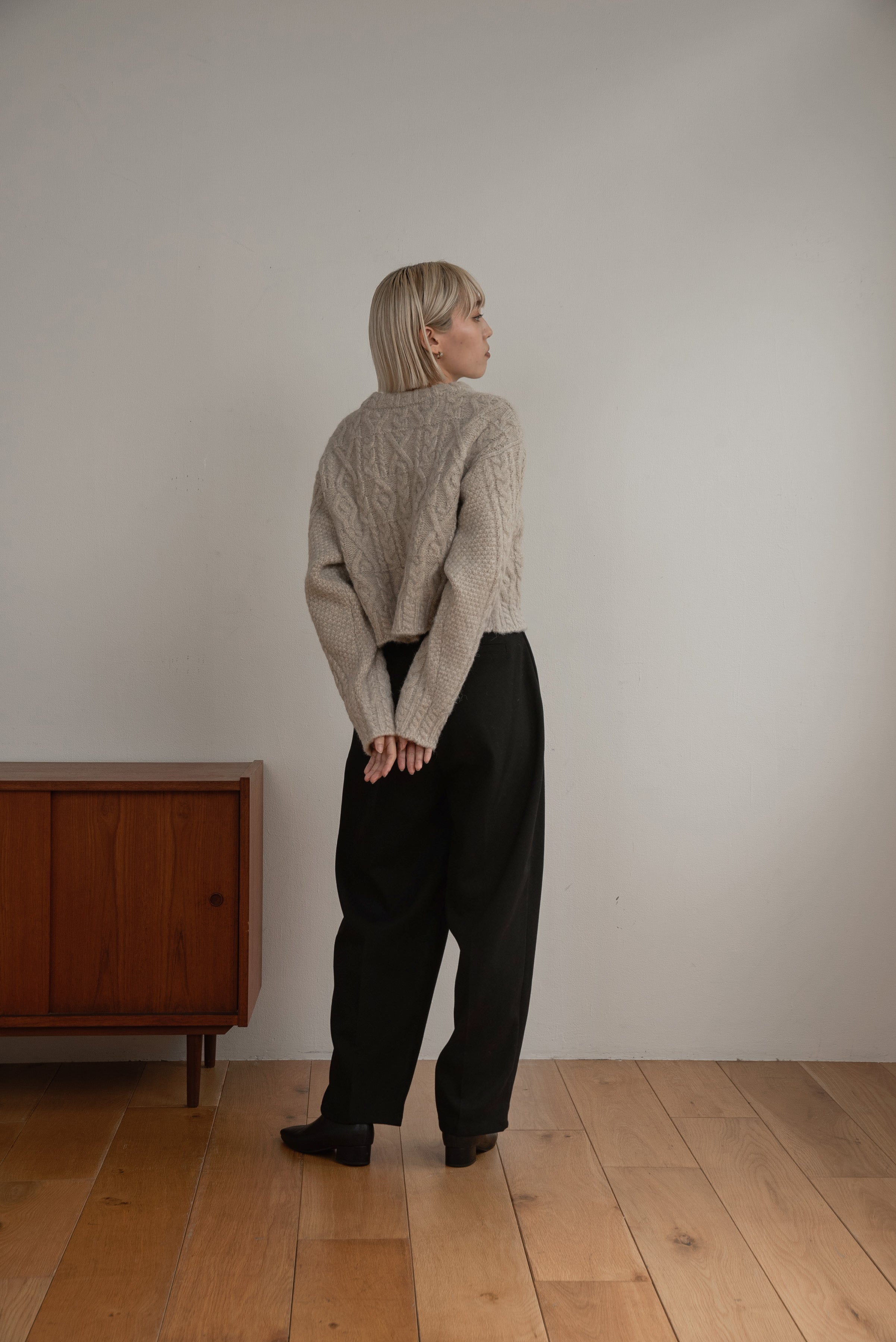 random cable short knit – eim online（エイム オンライン）