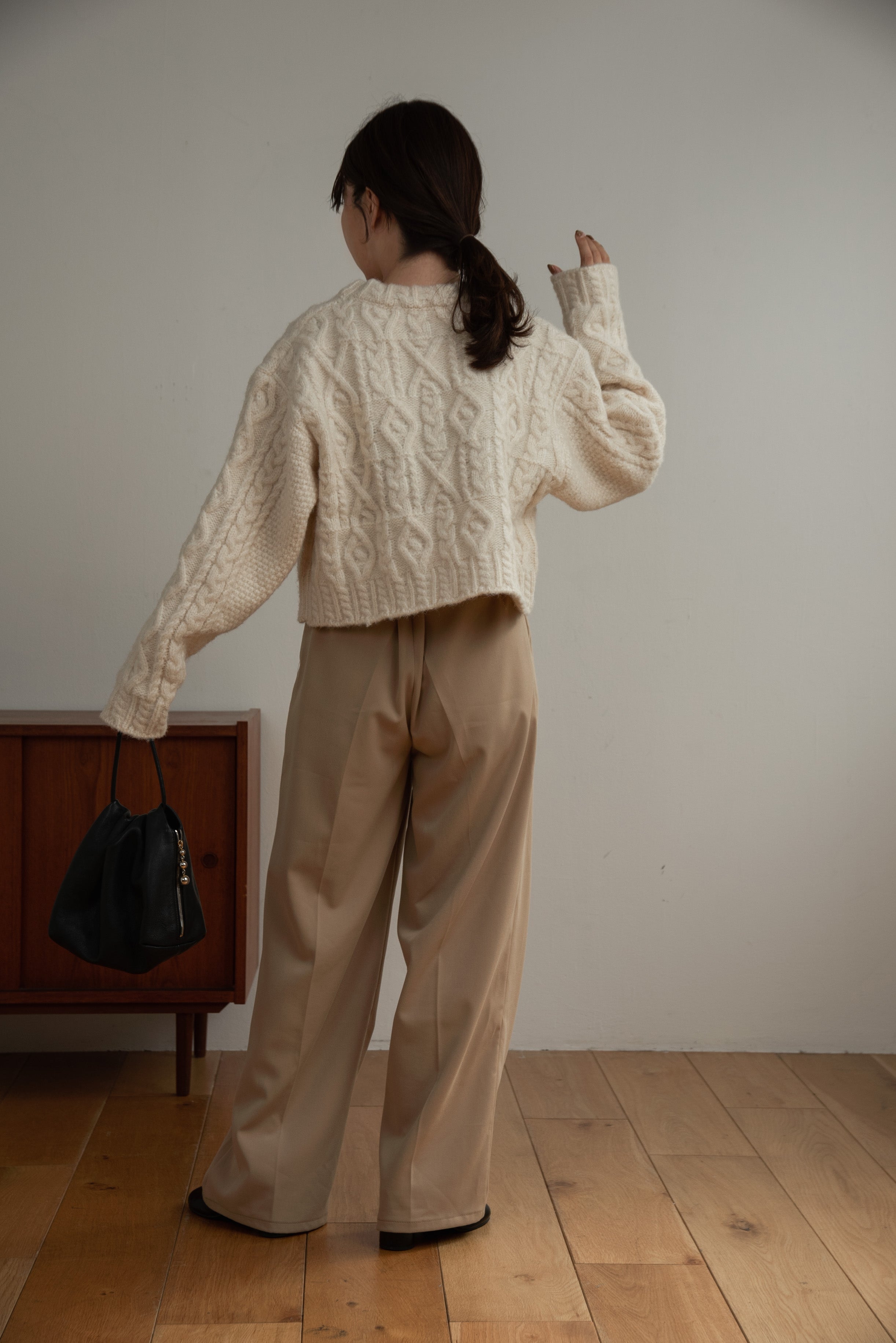 random cable short knit – eim online（エイム オンライン）