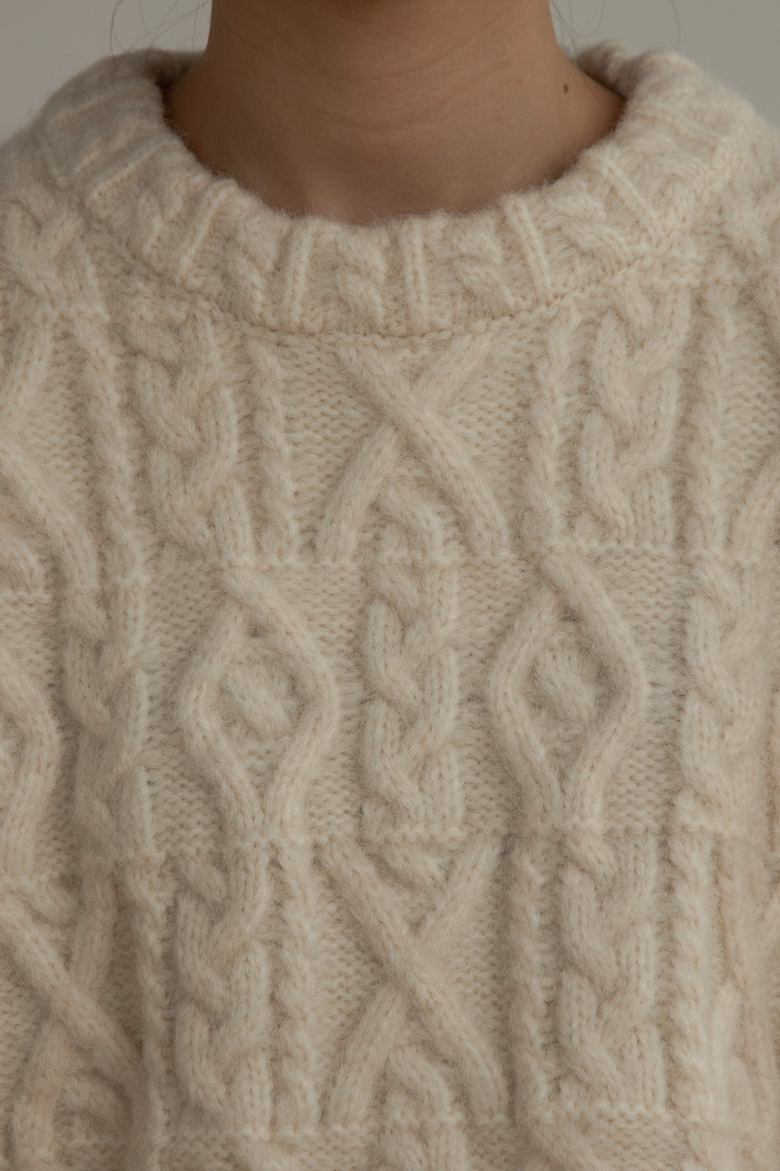 random cable short knit – eim online（エイム オンライン）