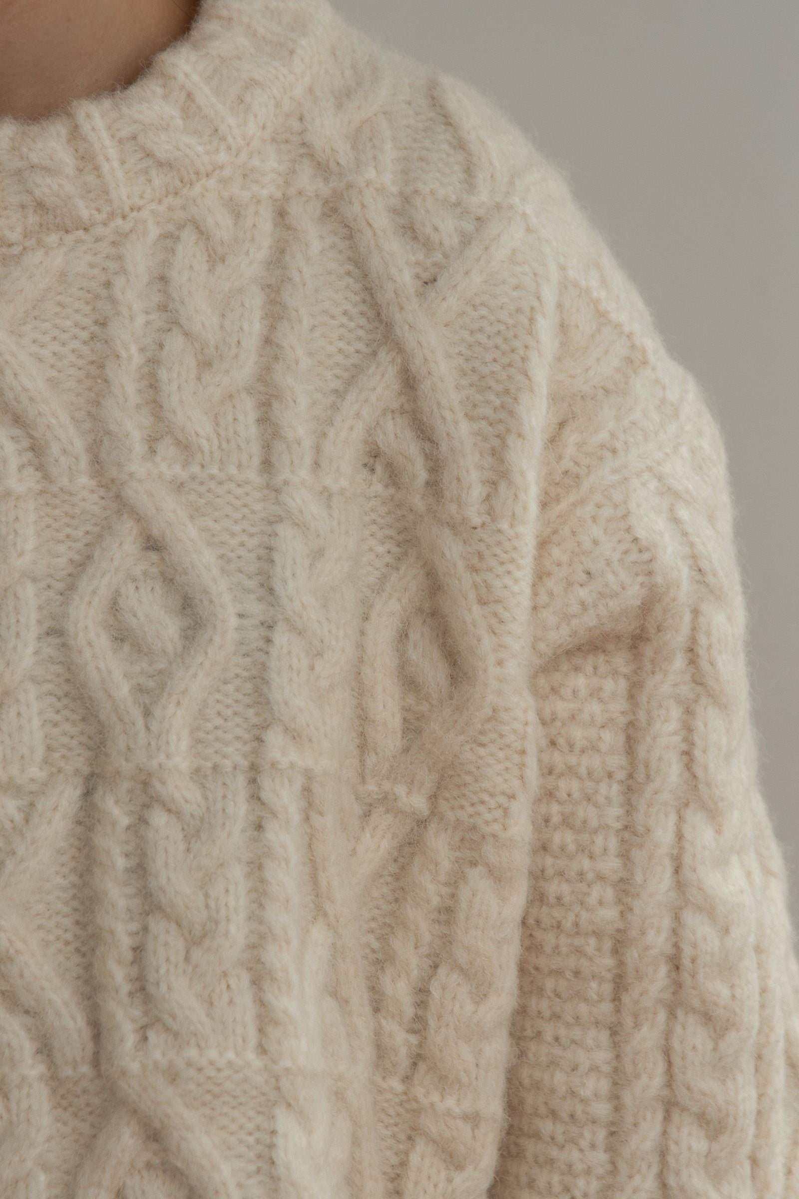 random cable short knit – eim online（エイム オンライン）