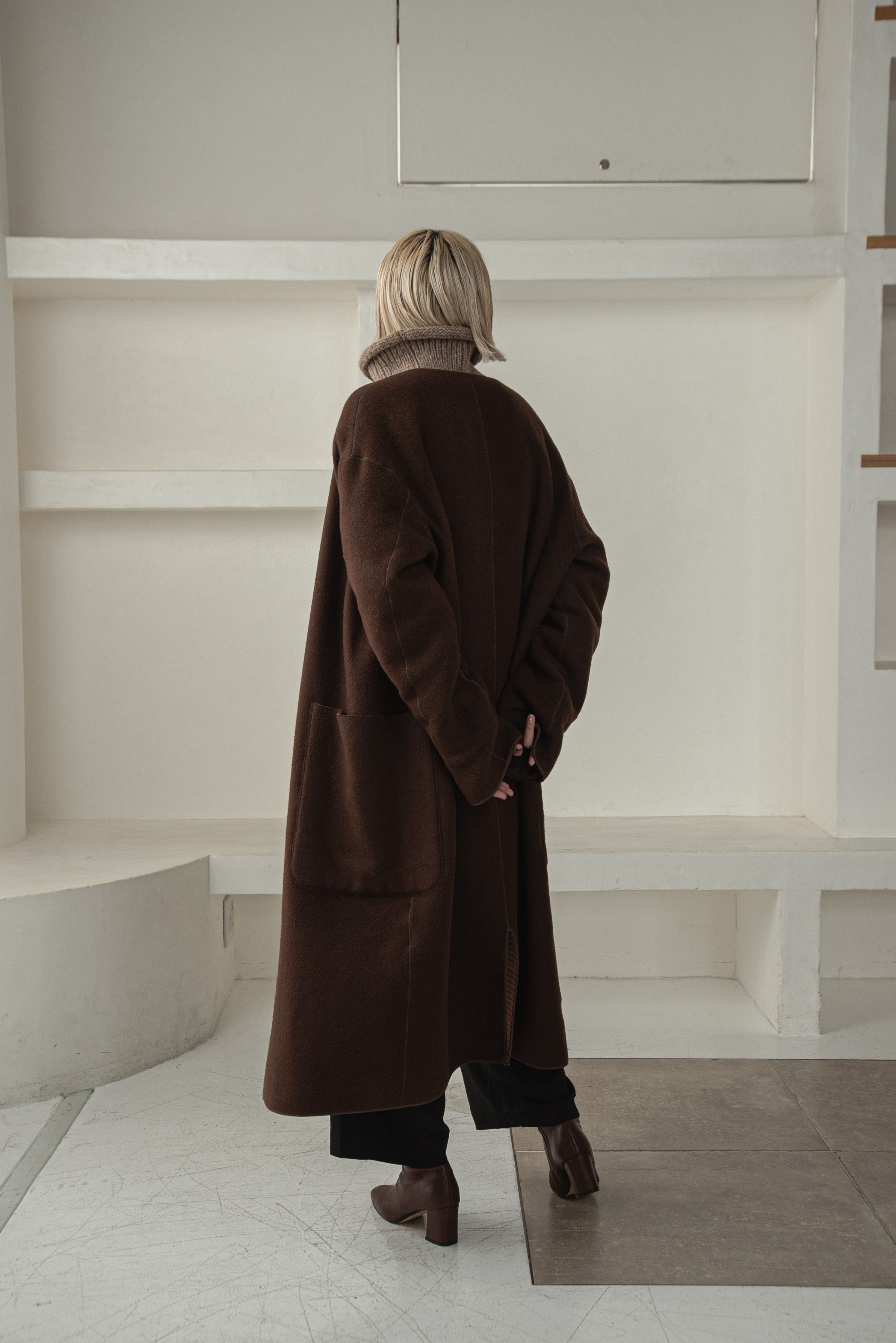 reversible wool long coat – eim online（エイム オンライン）