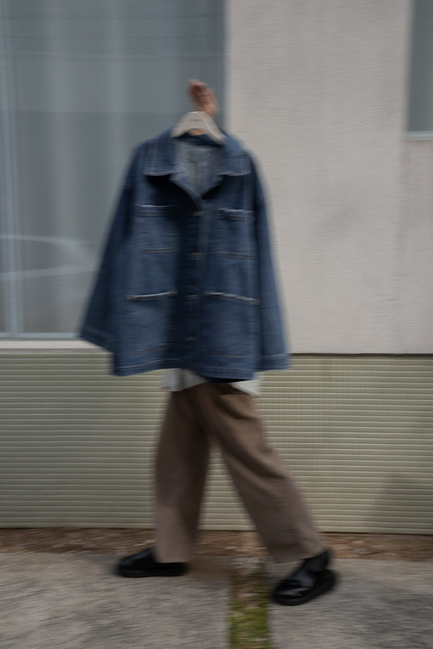 mixed pocket denim jacket